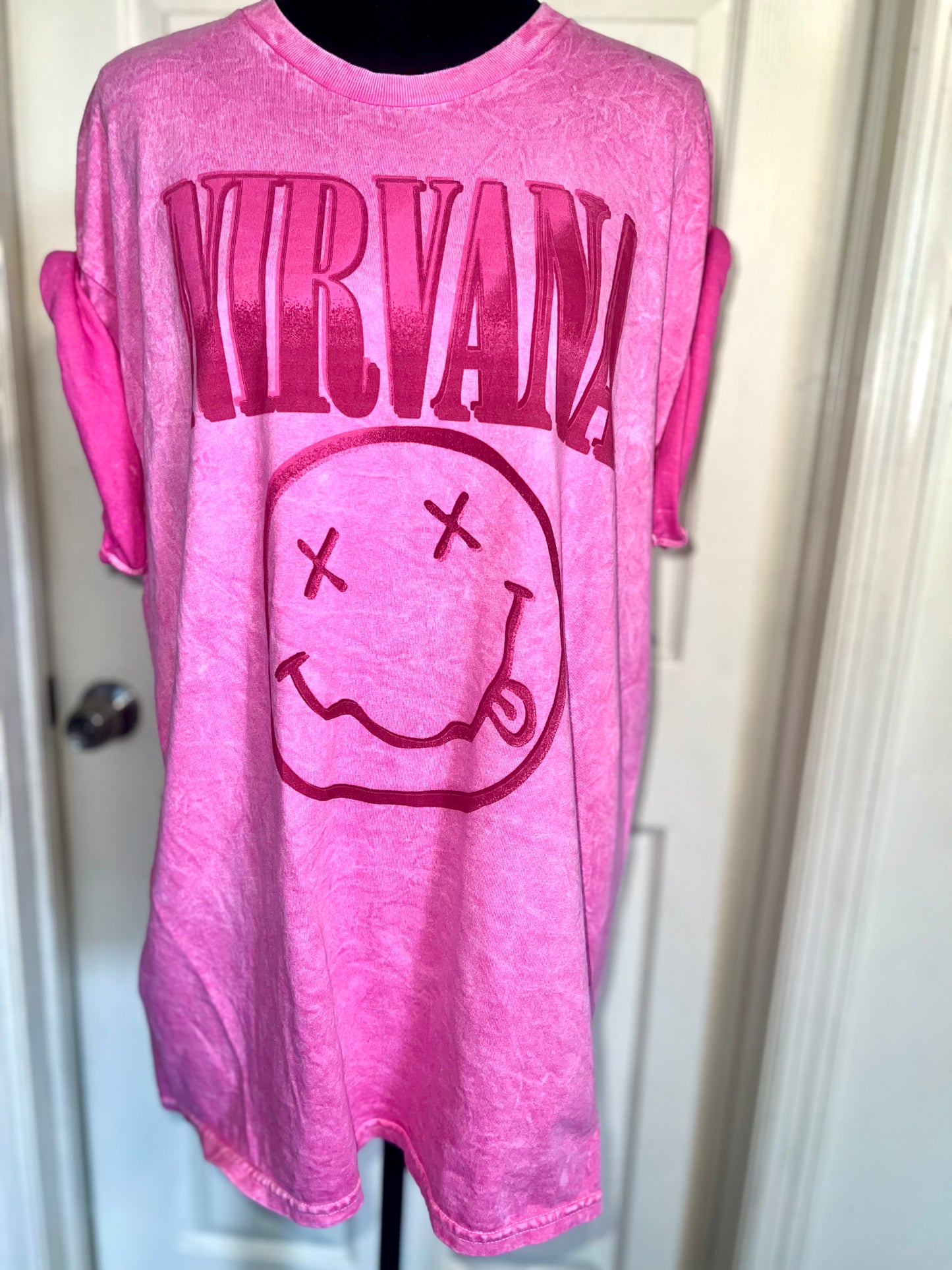 Nirvana Oversized Distressed Tee