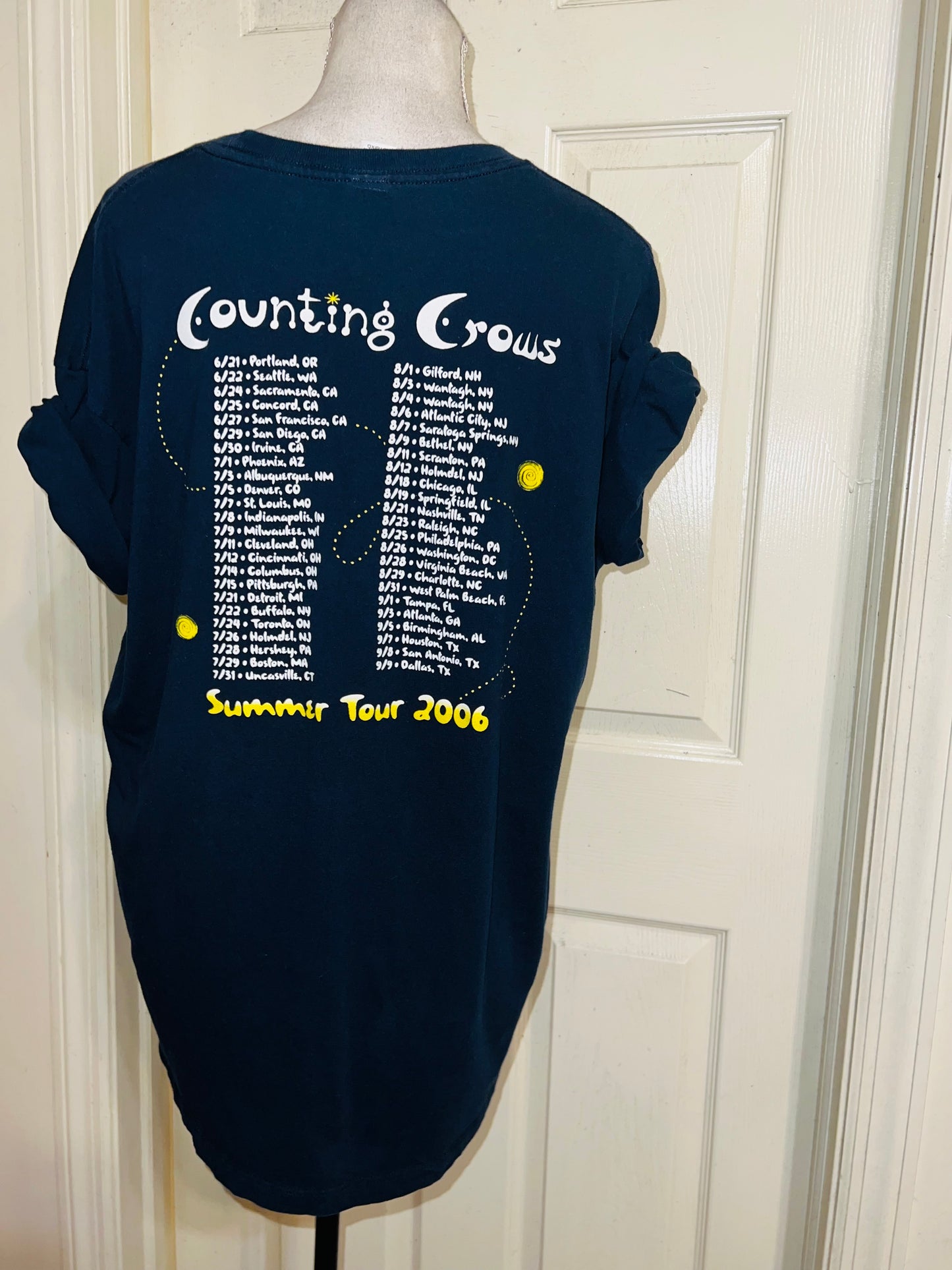 Counting Crows Double Sided Oversized Distressed Tee
