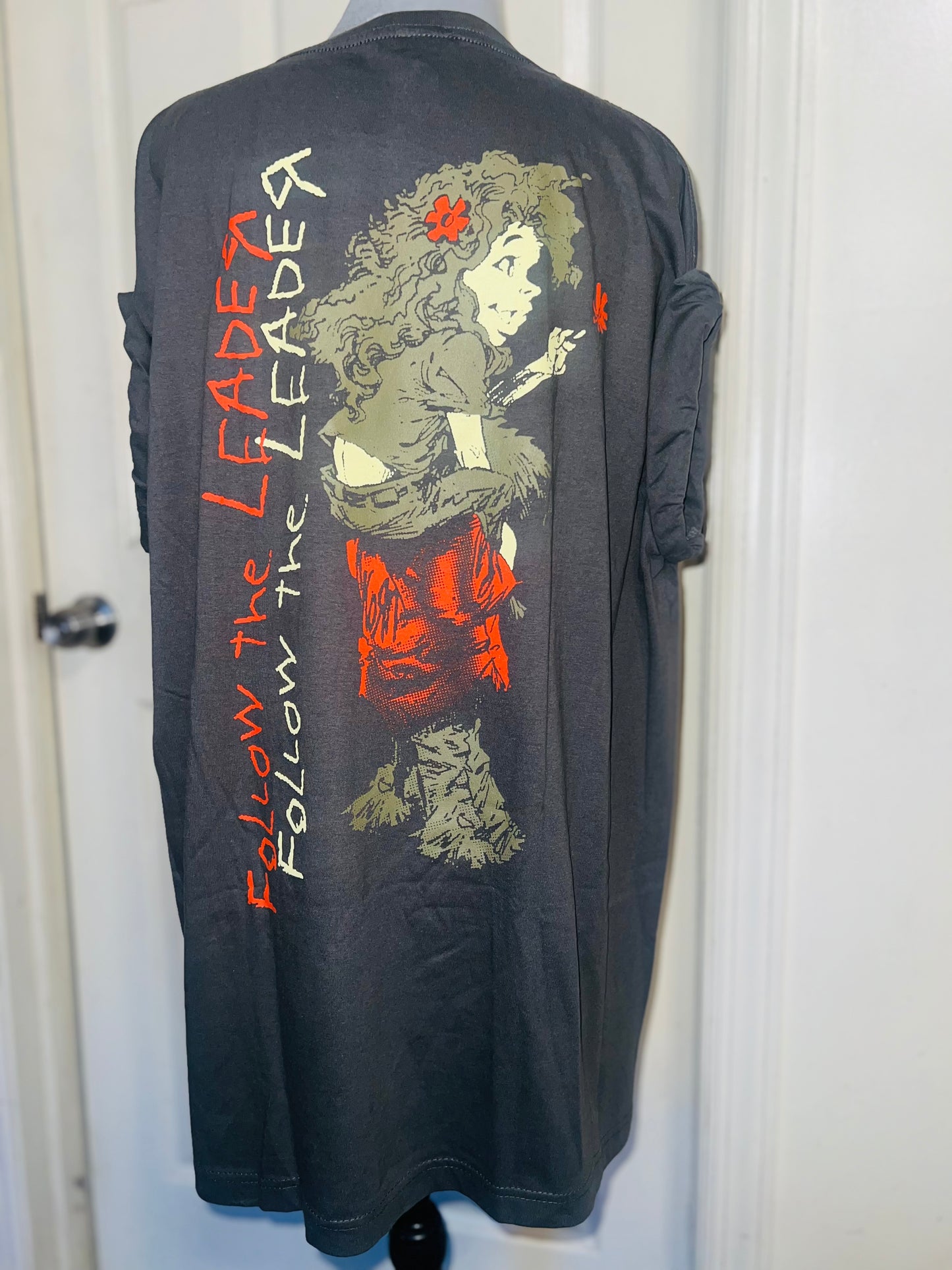 Korn Double Sided Oversized Distressed Tee