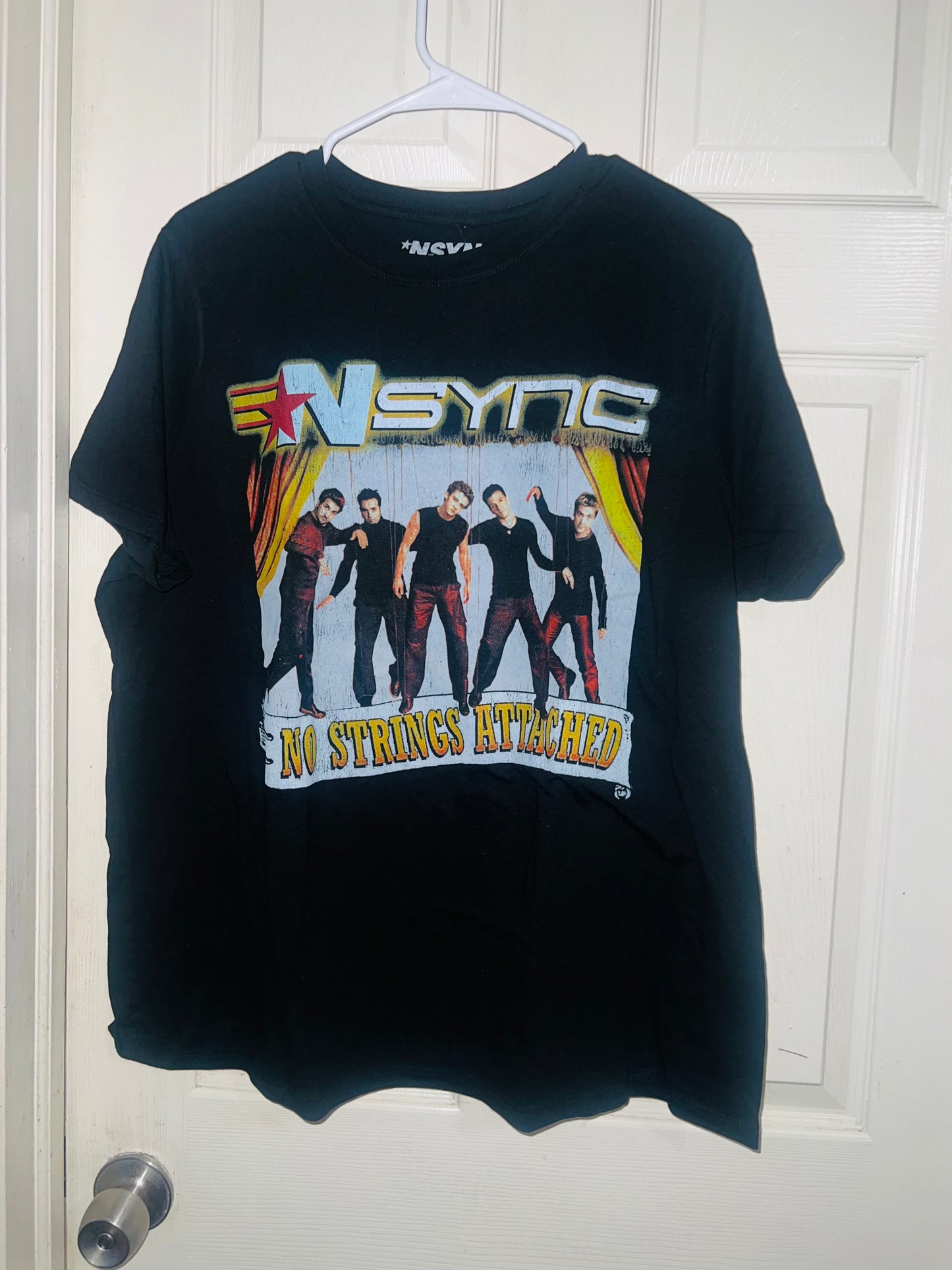 NSYNC No Strings Oversized Distressed Tee