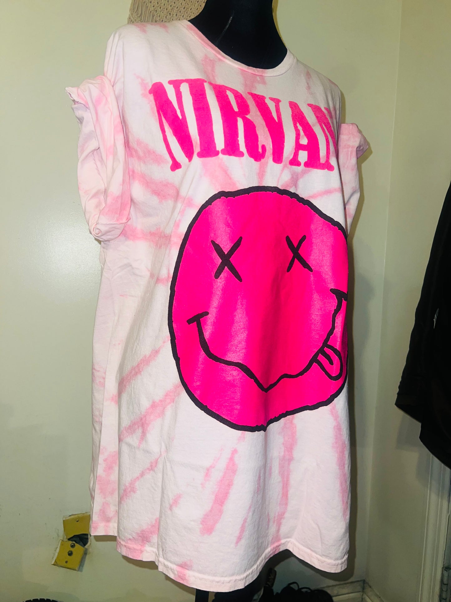 Nirvana Oversized Distressed Tee