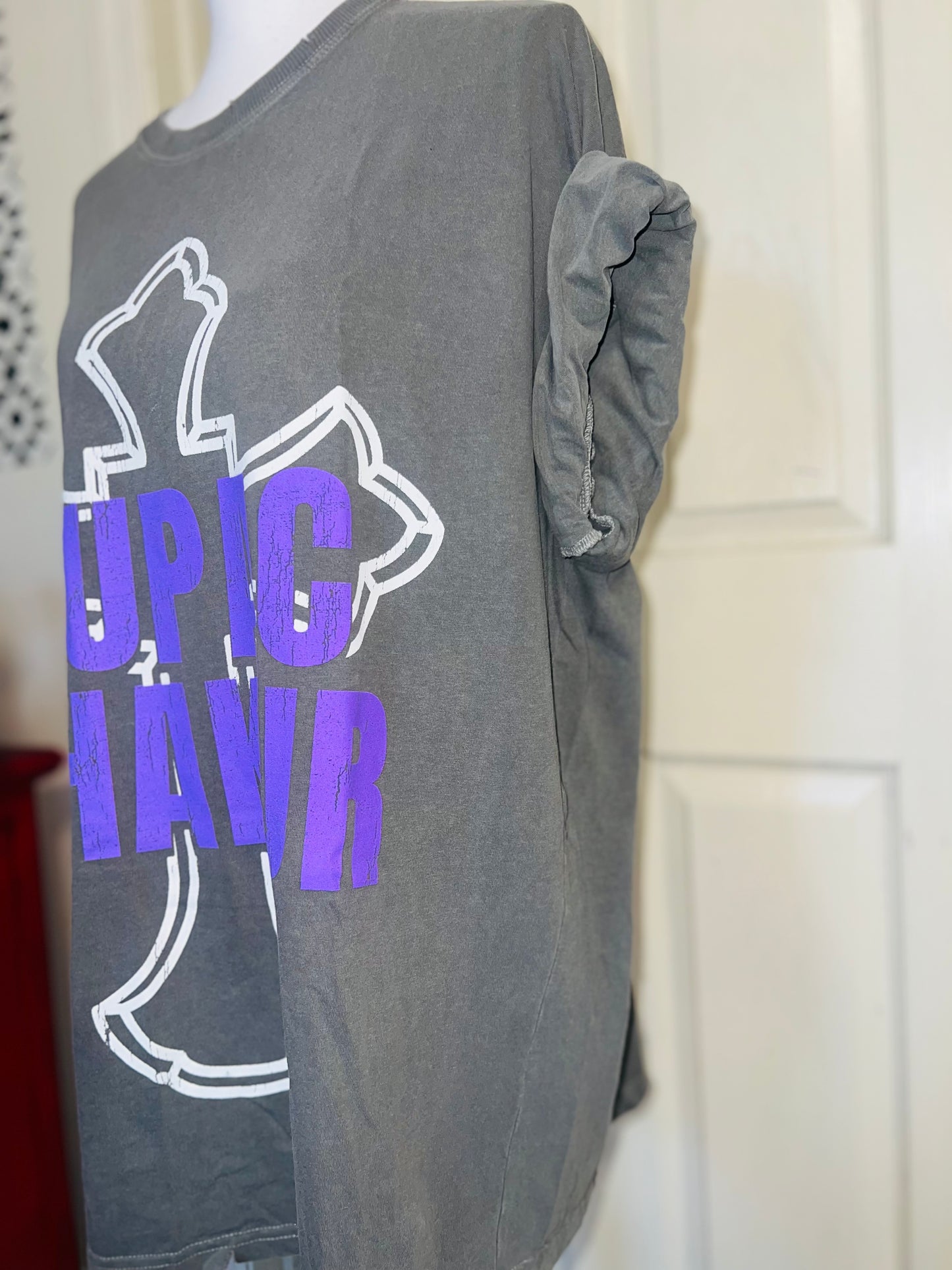 Tupac Shakur Double Sided Oversized Distressed Tee
