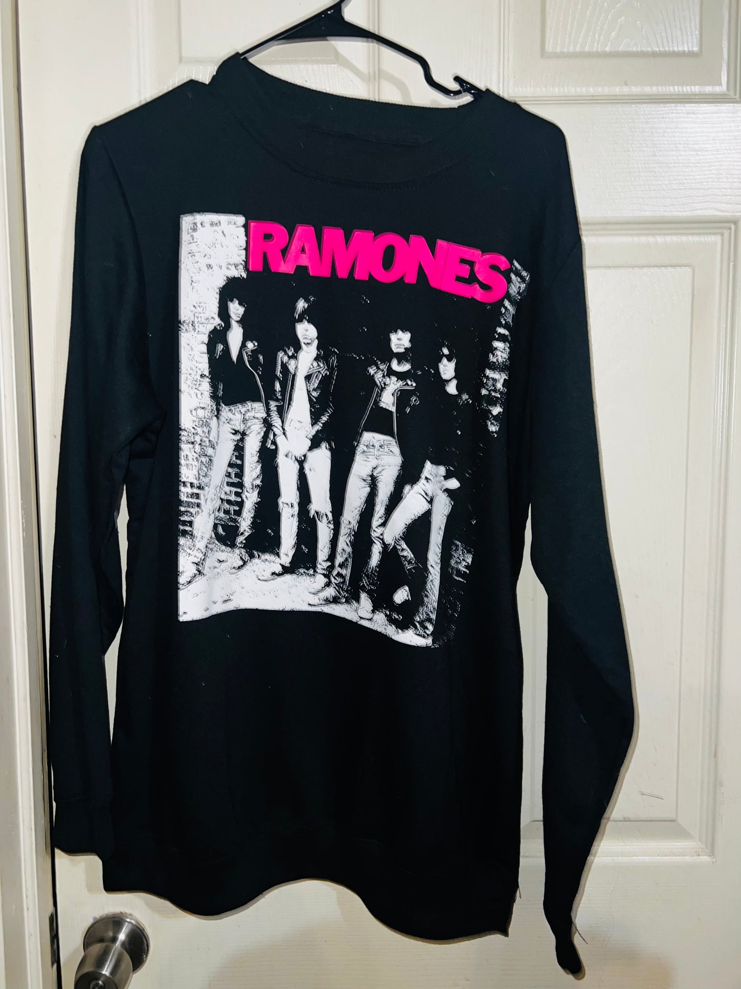 Ramones Oversized Distressed Sweatshirt