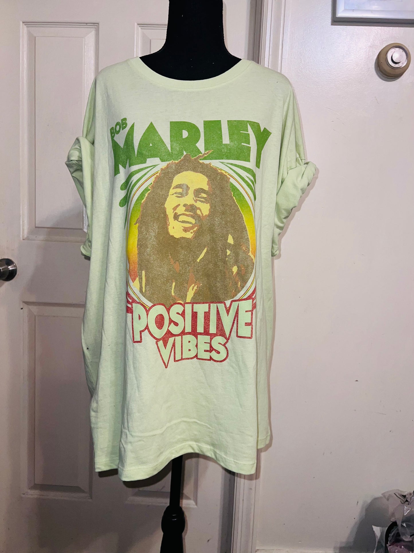 Bob Marley Oversized Distressed Tee