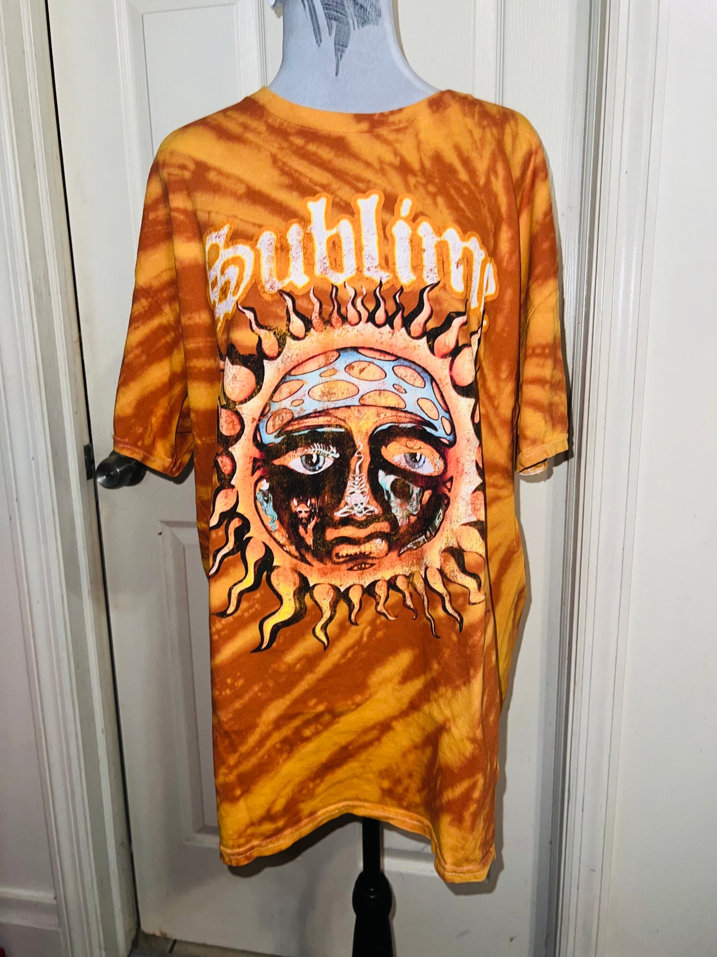 Sublime Tie Dyed Oversized Distressed Tee