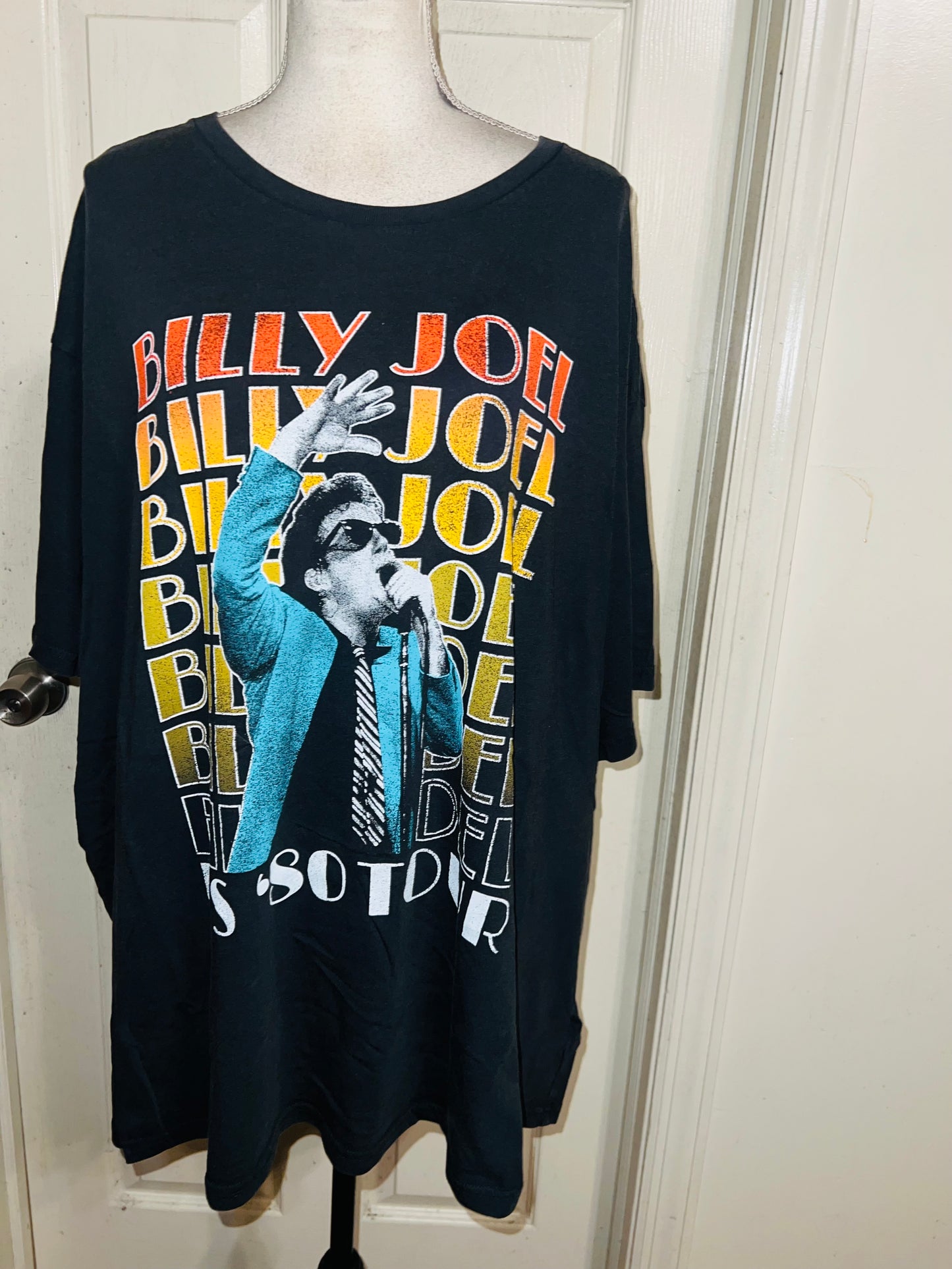 Billy Joel Double Sided Oversized Distressed Tee