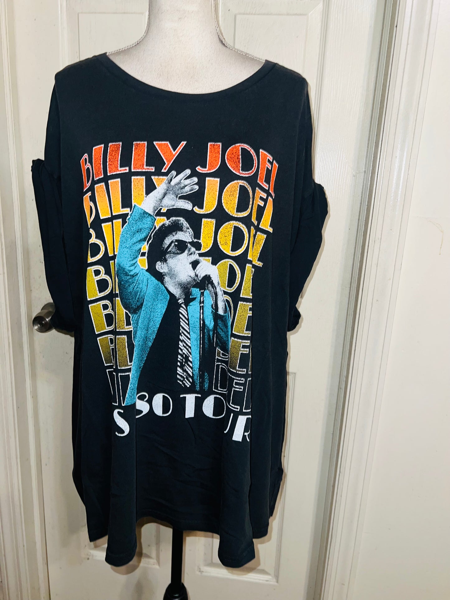 Billy Joel Double Sided Oversized Distressed Tee