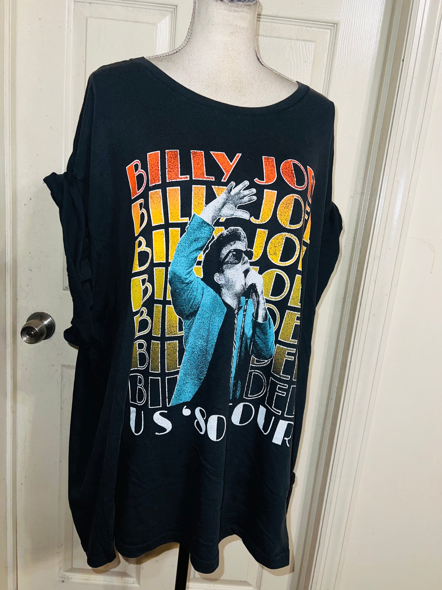 Billy Joel Double Sided Oversized Distressed Tee