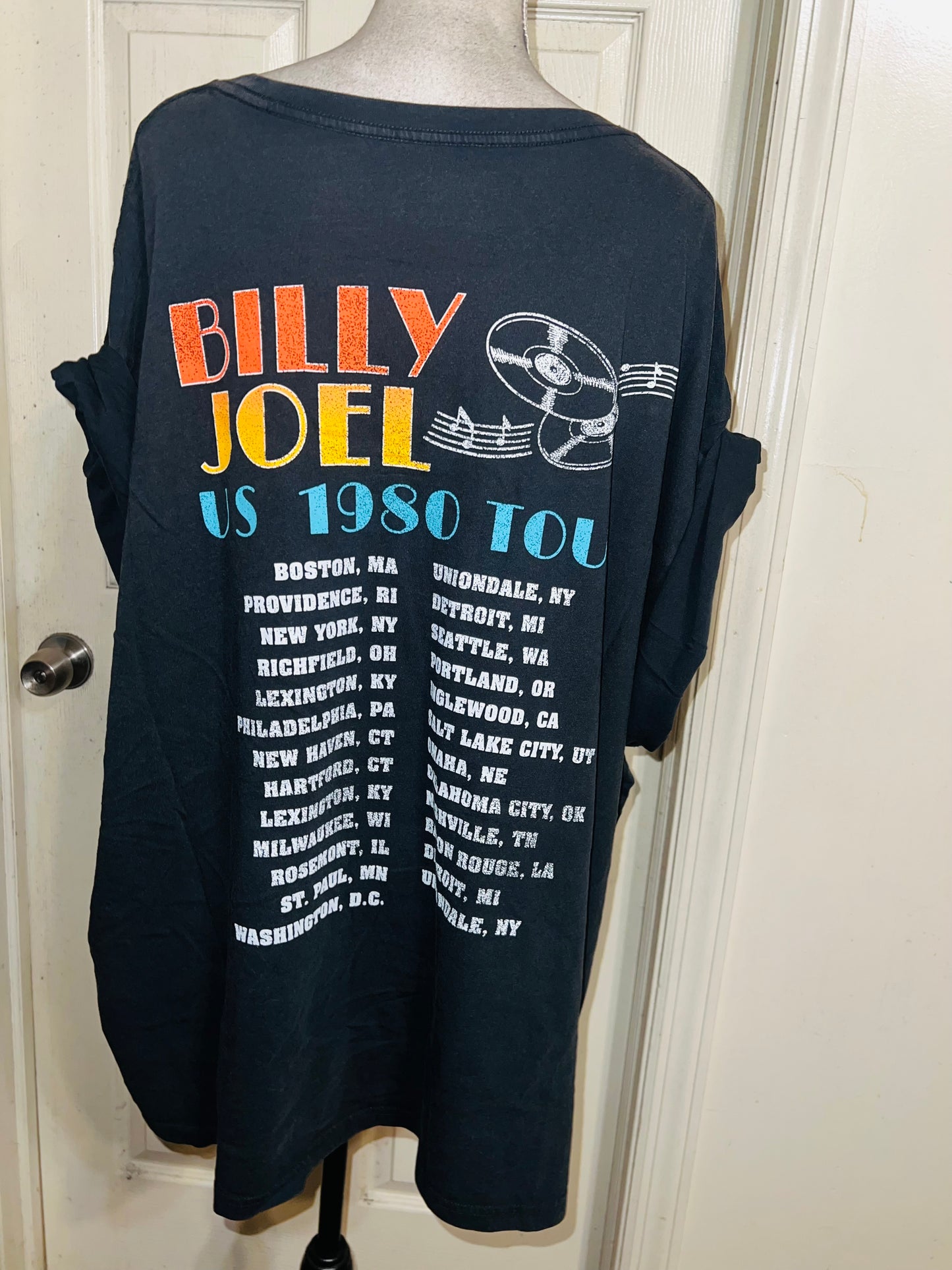 Billy Joel Double Sided Oversized Distressed Tee