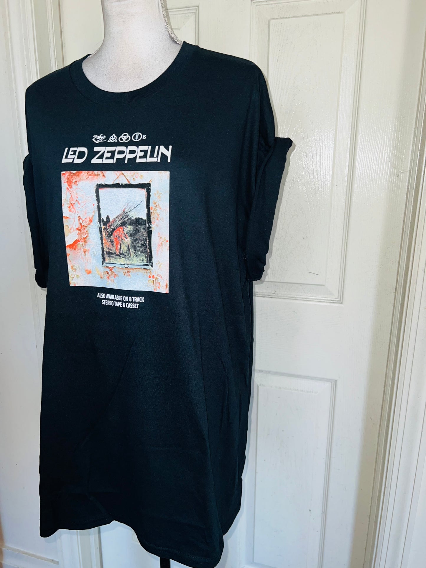 Led Zeppelin Double Sided Oversized Distressed Tee