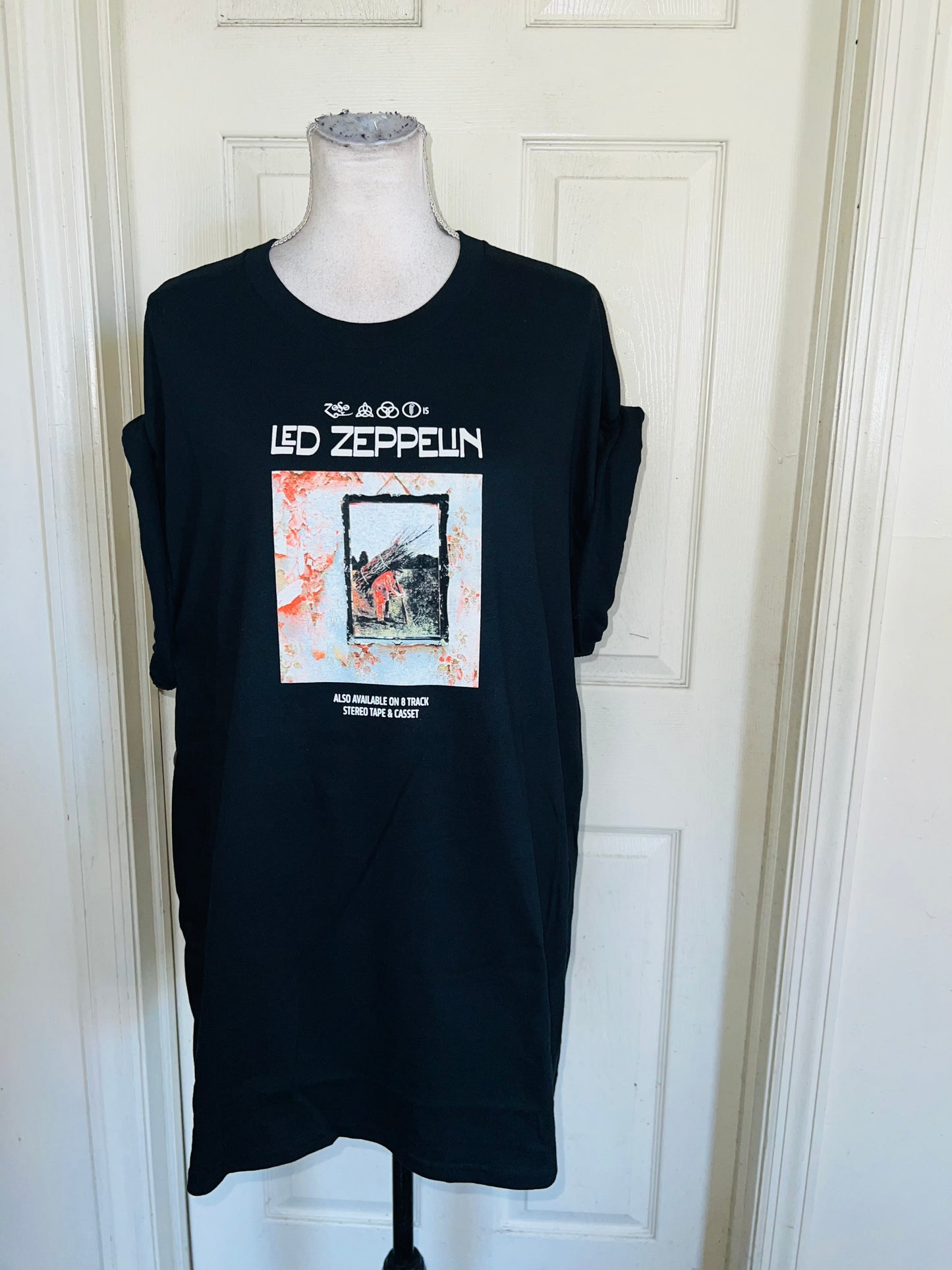 Led Zeppelin Double Sided Oversized Distressed Tee