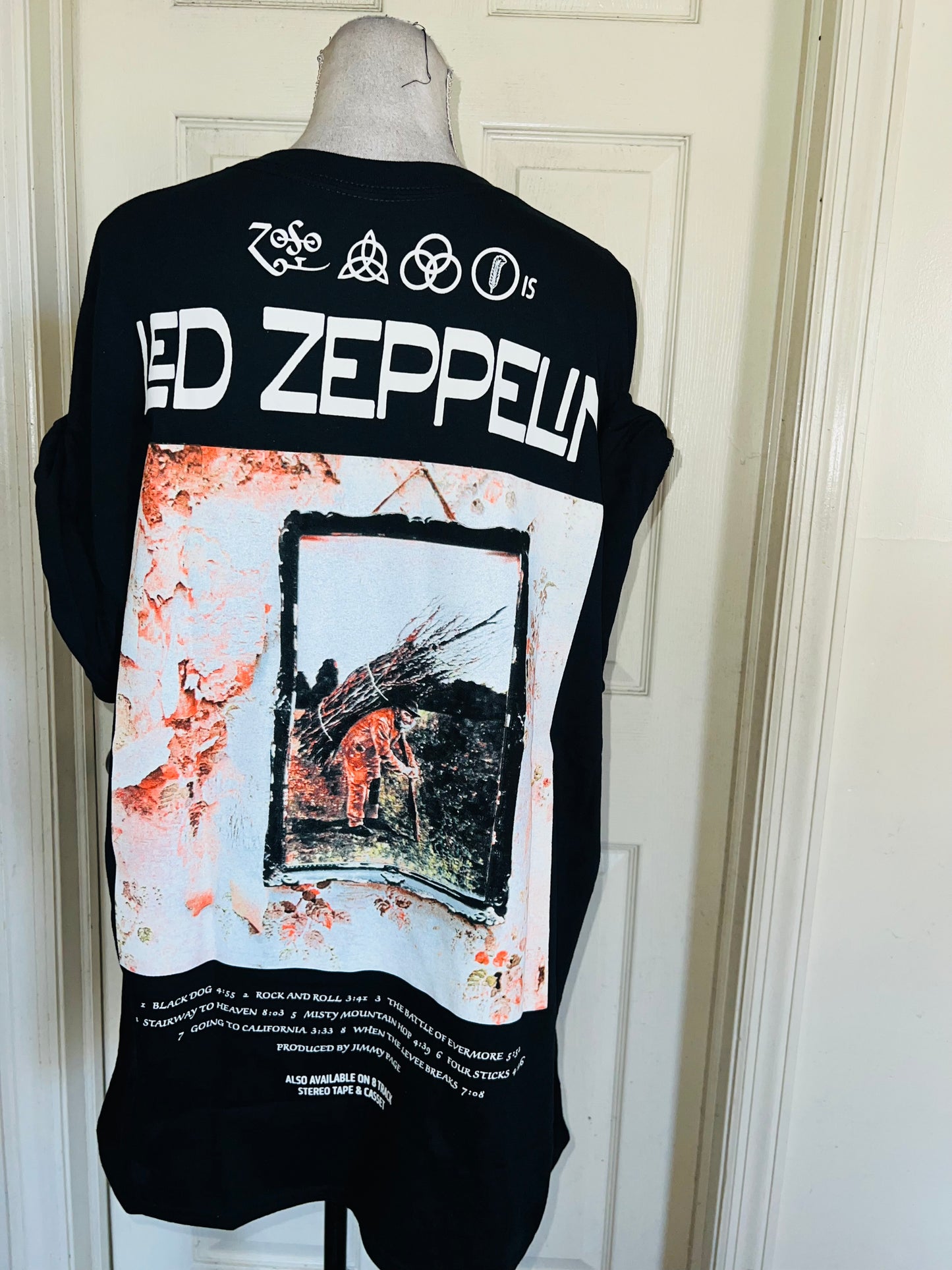 Led Zeppelin Double Sided Oversized Distressed Tee