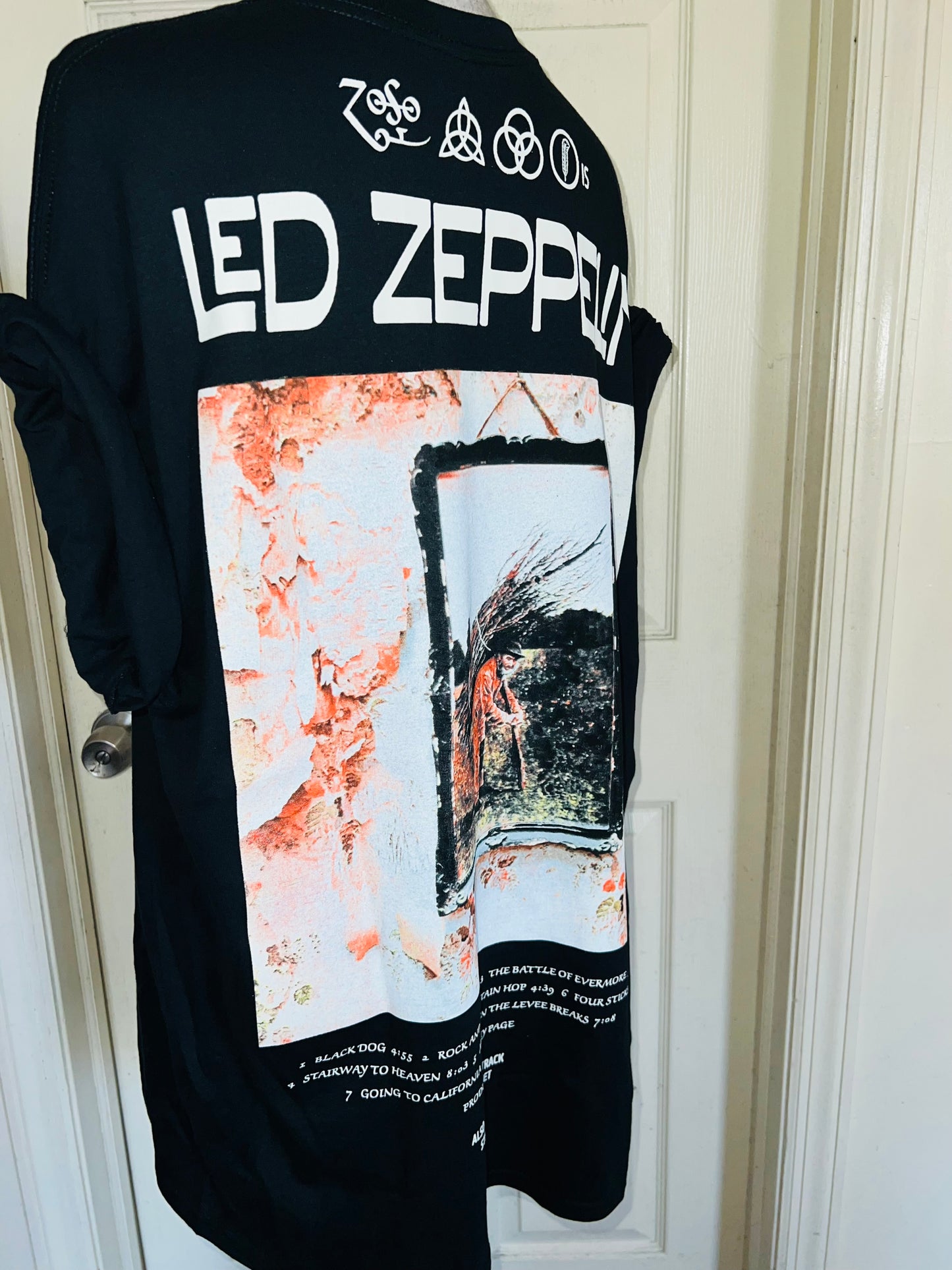 Led Zeppelin Double Sided Oversized Distressed Tee