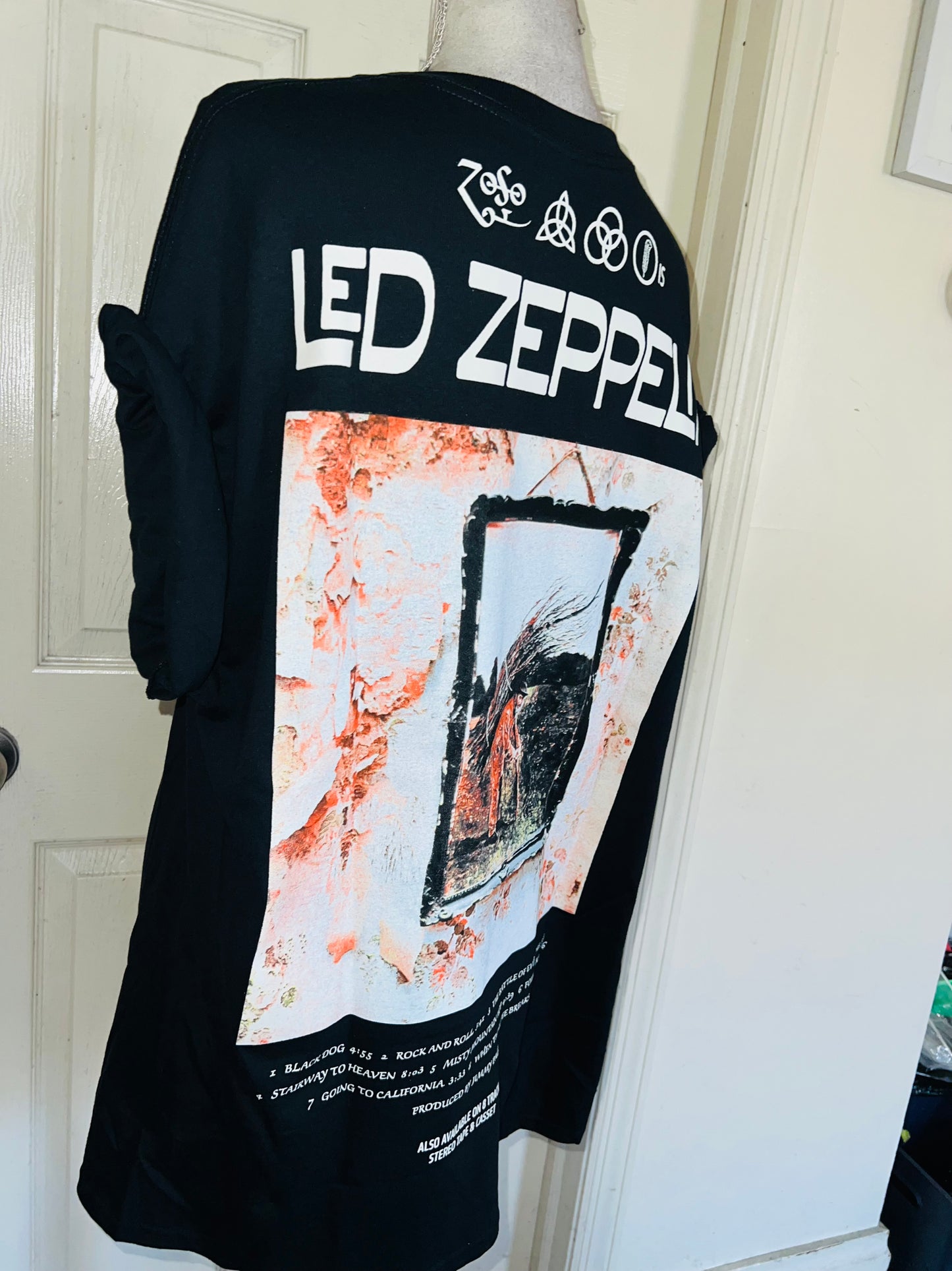 Led Zeppelin Double Sided Oversized Distressed Tee