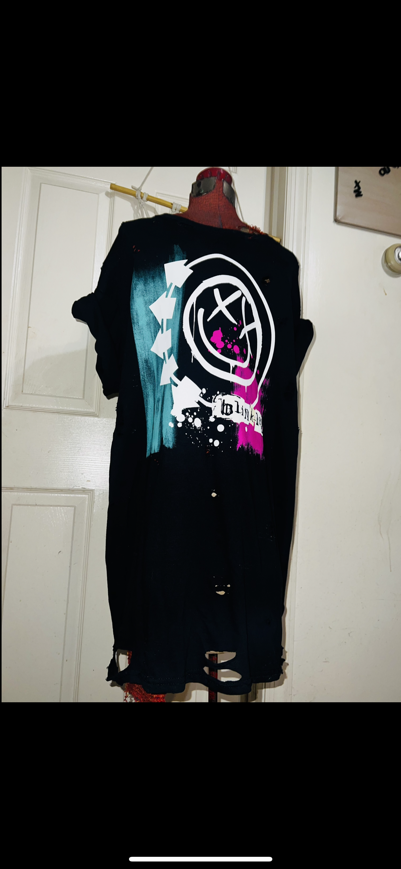Blink 182 Self Titled Distressed Oversized T-Shirt