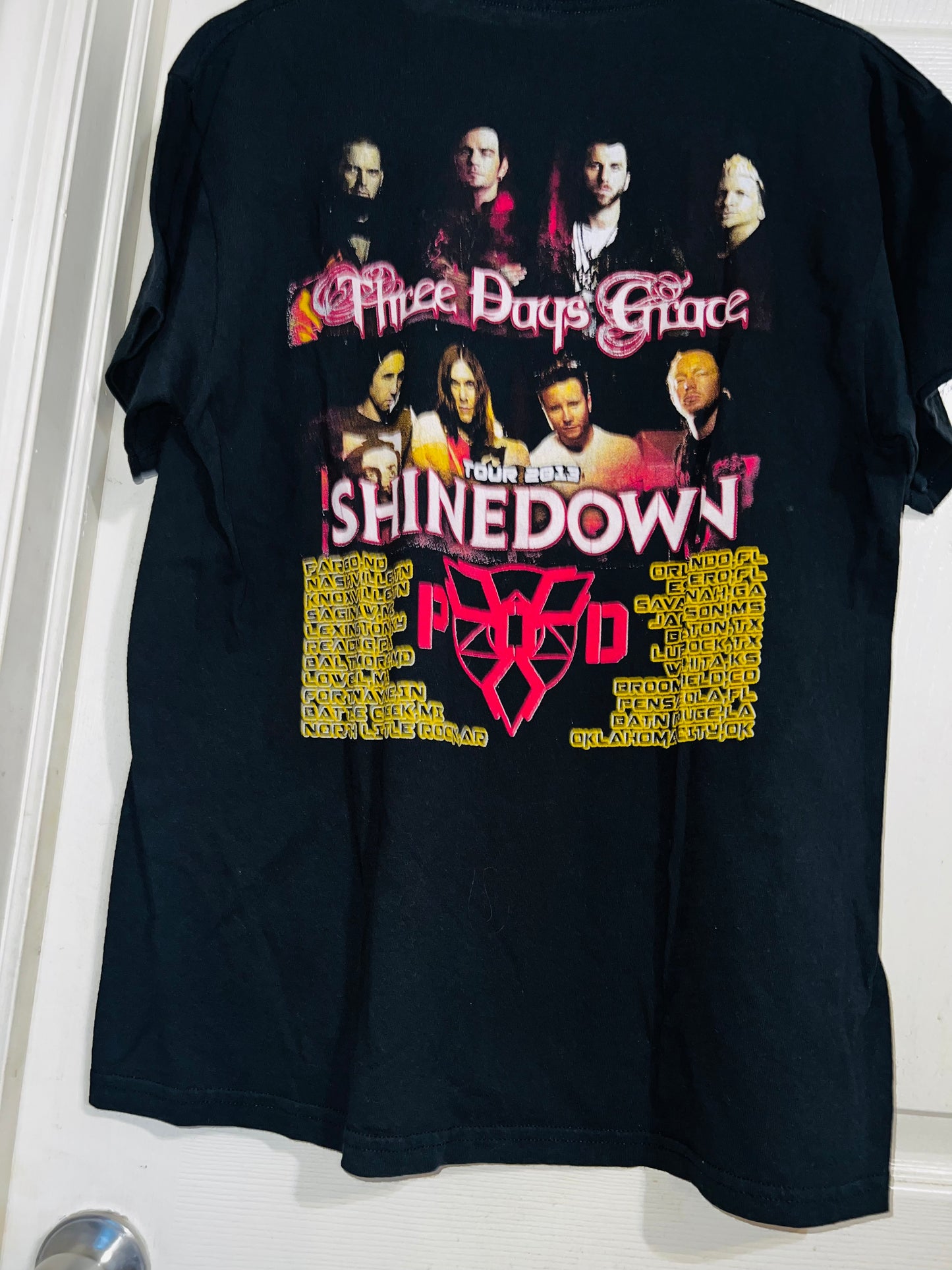Vintage Shinedown/Three Days Grace Double Sided Oversized Tee