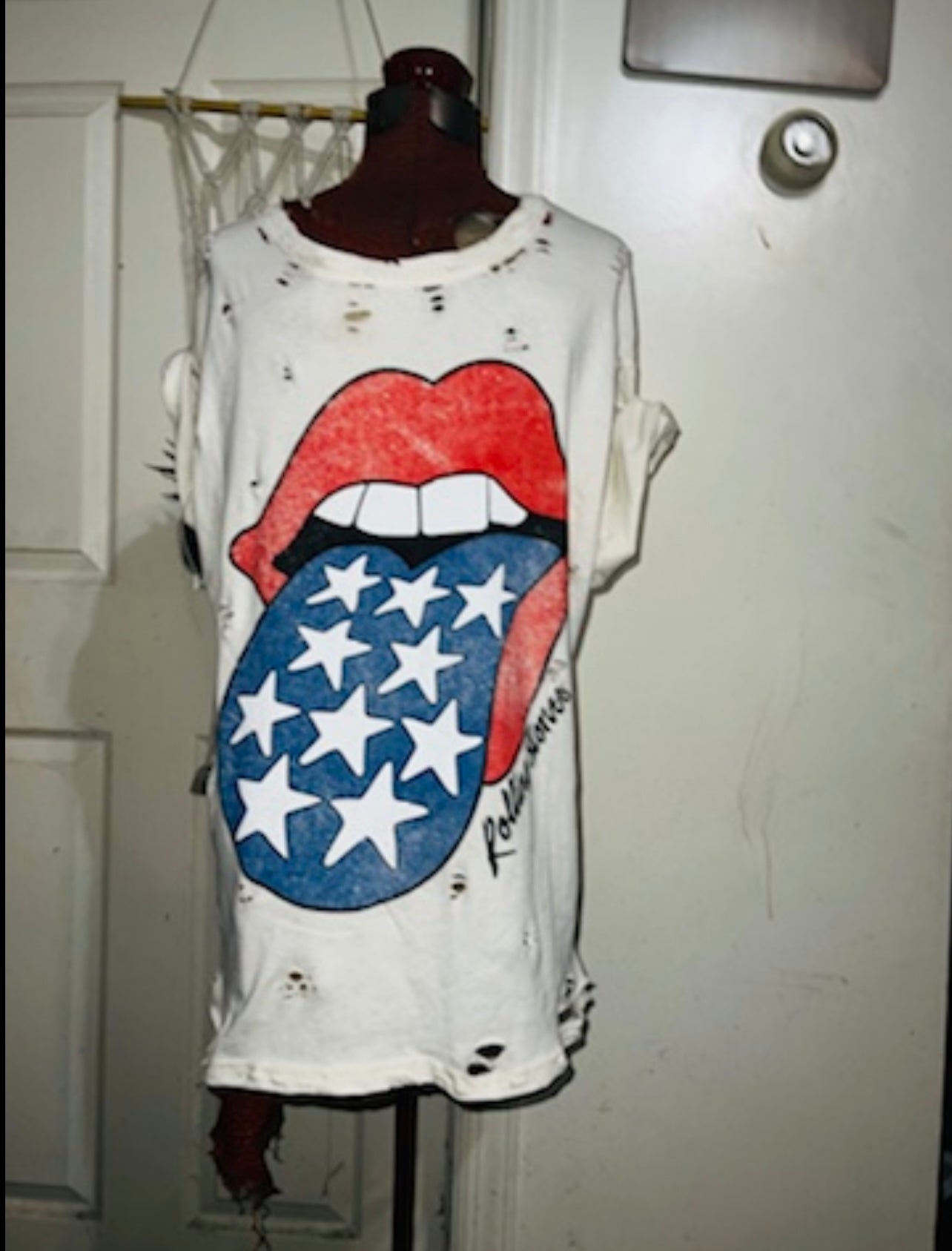 Rolling Stones Oversized Distressed Tee