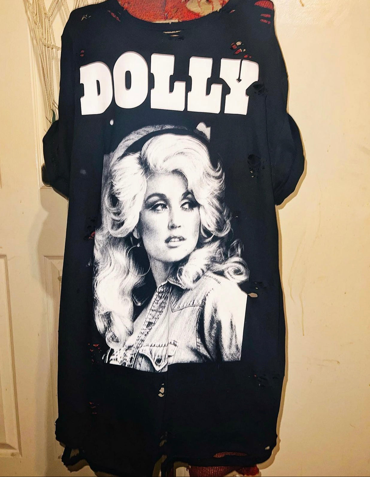 Dolly Parton Oversized Distressed Tee