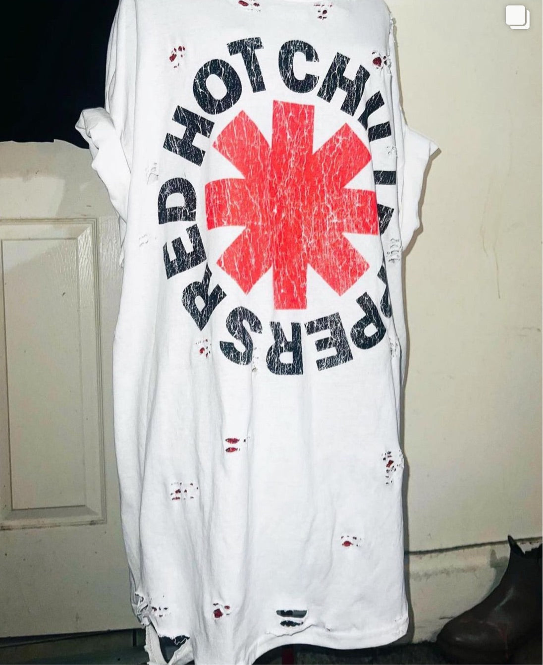 Red Hot Chili Peppers Oversized Distressed Tee