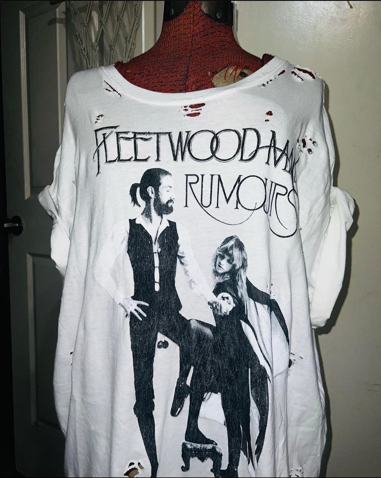 Fleetwood Mac “Rumors” Distressed Oversized Tee