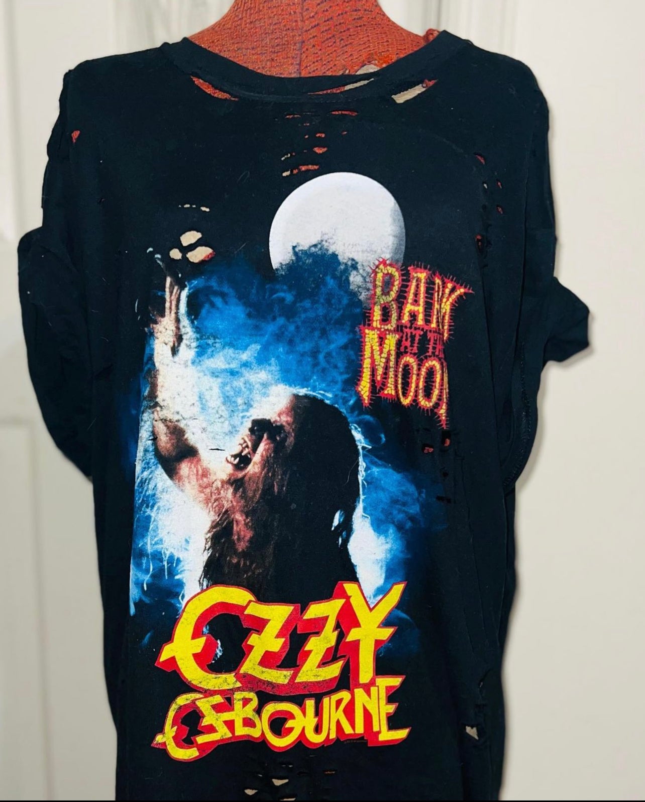 Ozzy Osbourne “Back at the Moon” Oversized Distressed Tee
