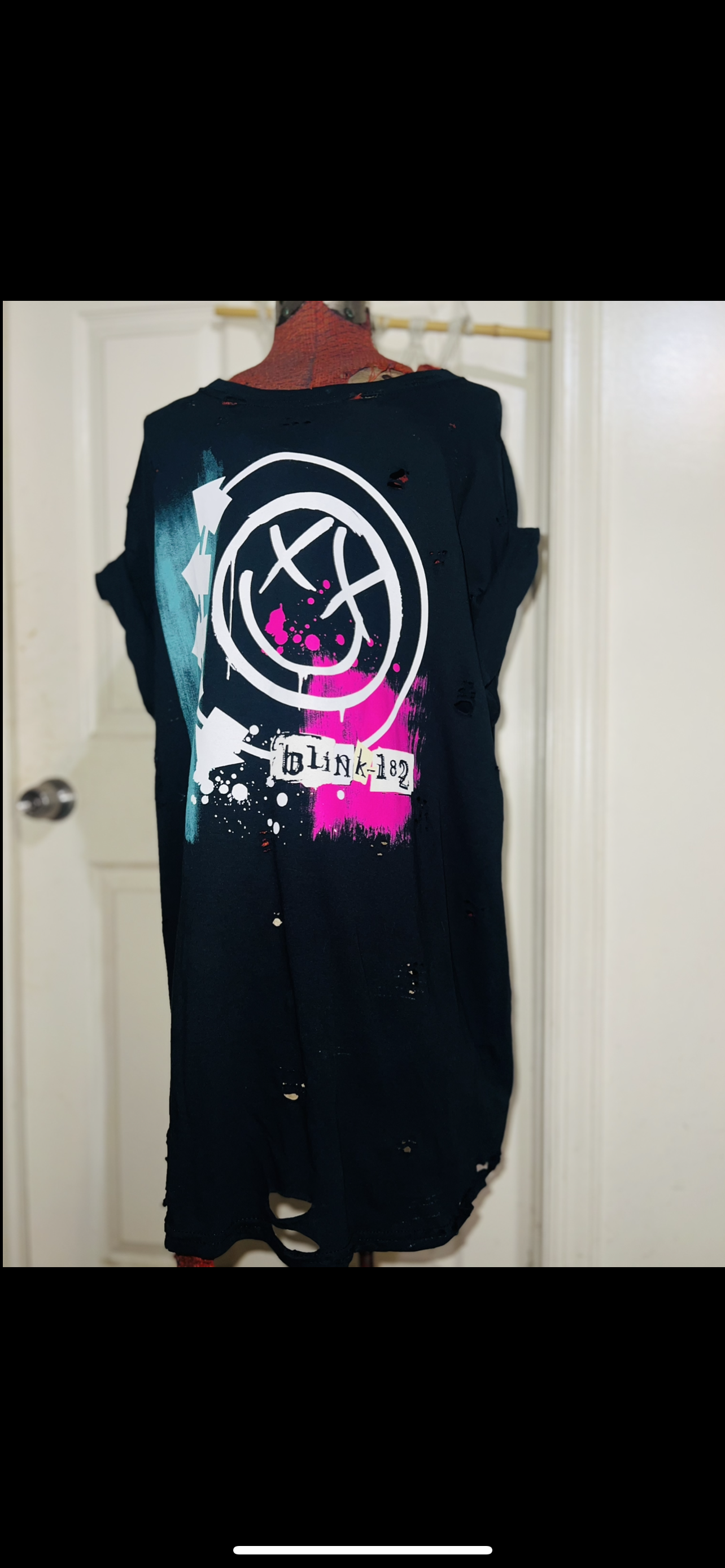 Blink 182 Self Titled Distressed Oversized T-Shirt