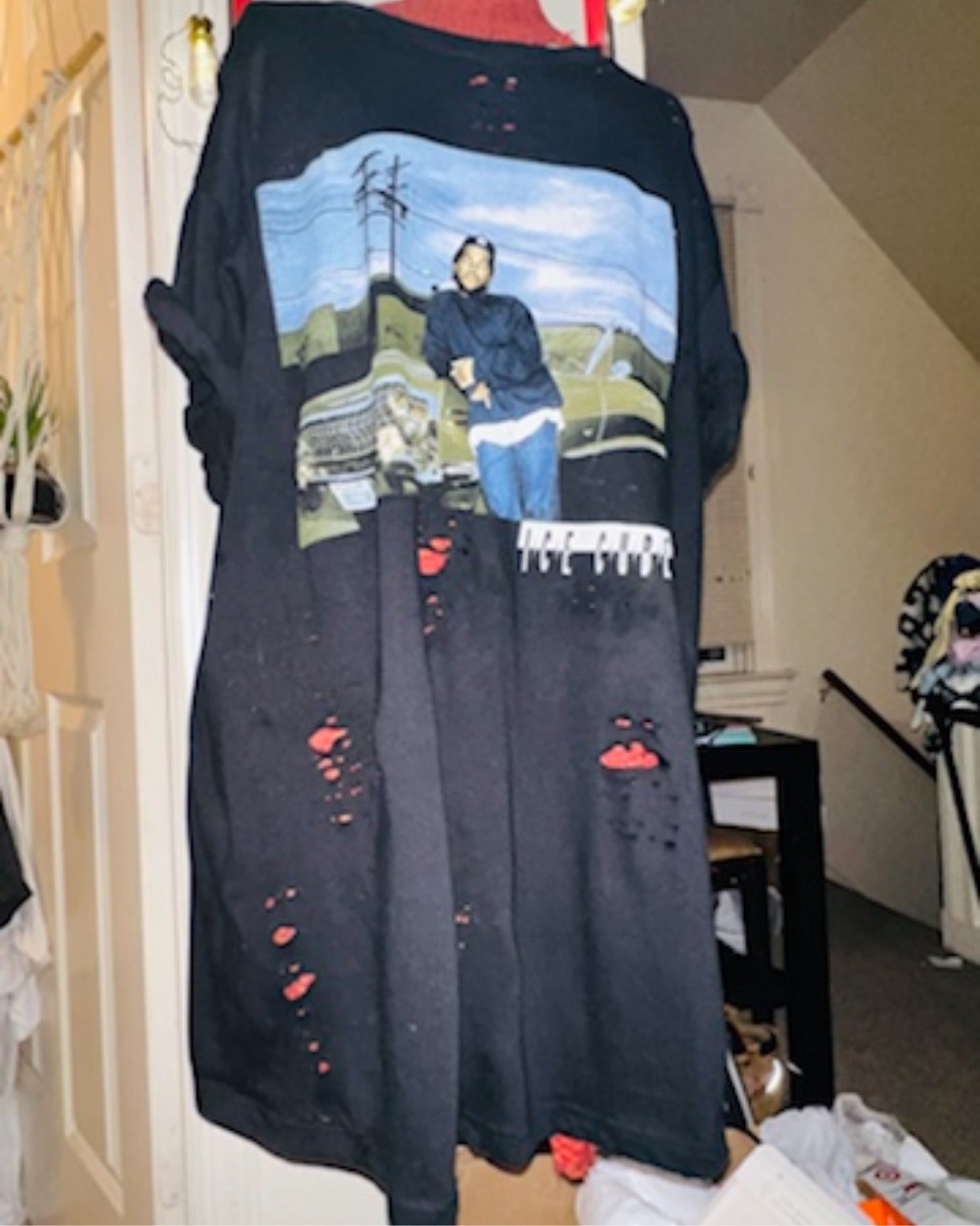 Ice Cube Oversized Distresed Tee