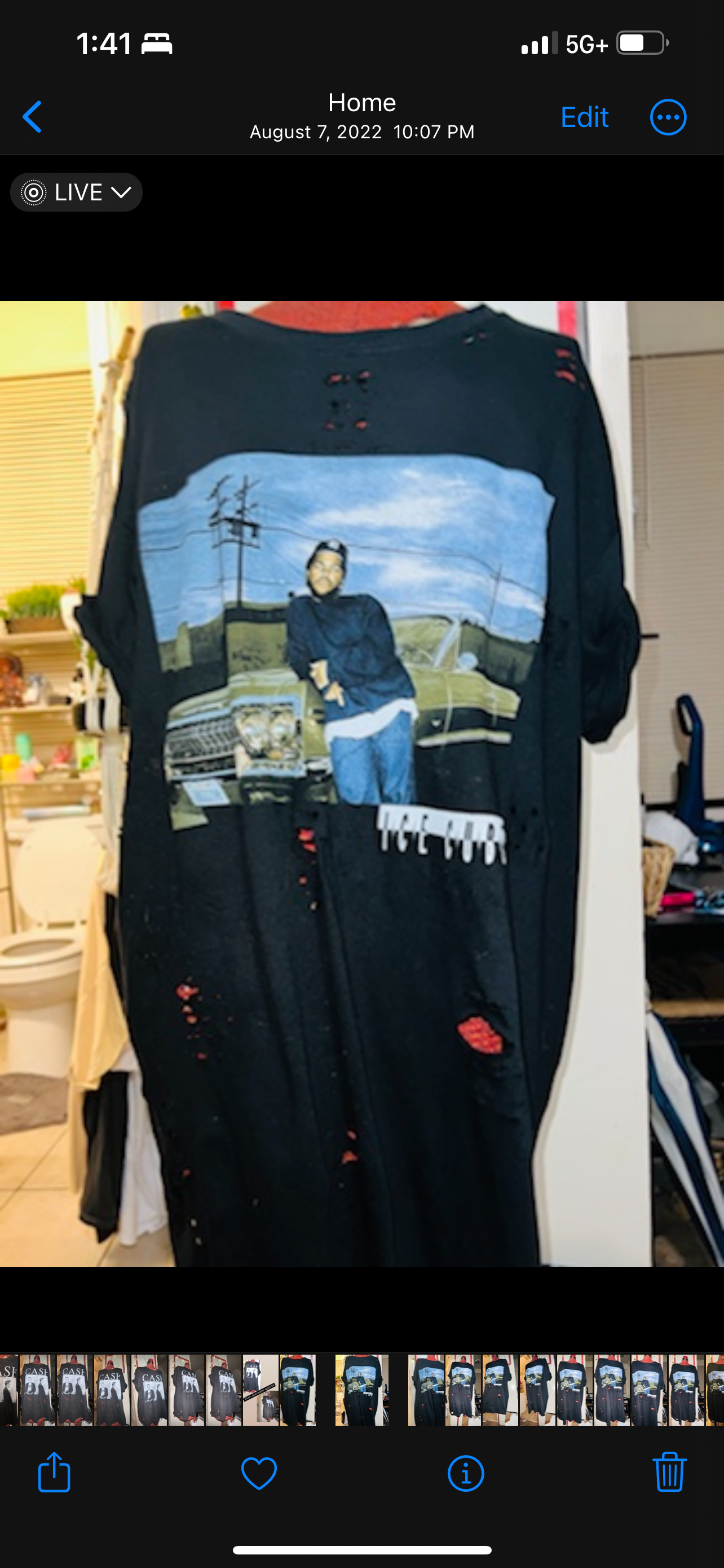 Ice Cube Oversized Distresed Tee