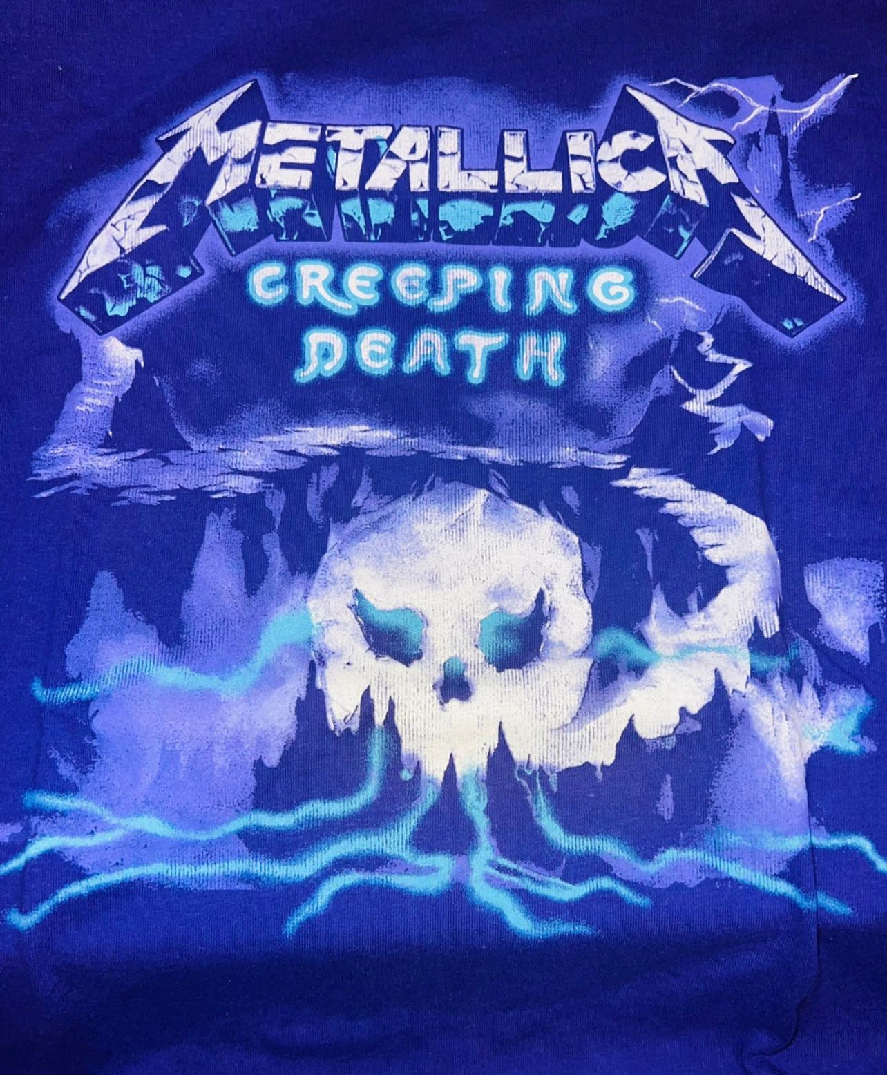 Bleached Purple Metallica Oversized Distressed Tee (customizable)