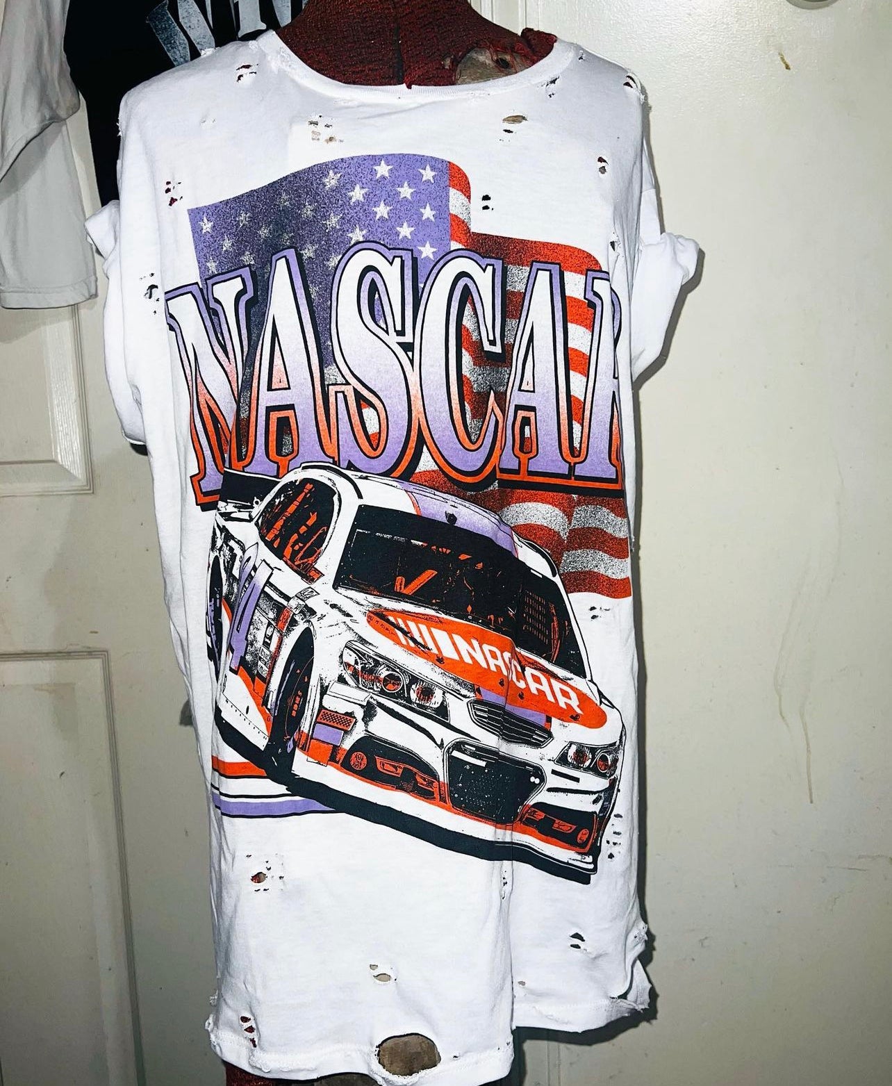 NASCAR American Flag Distressed Tee