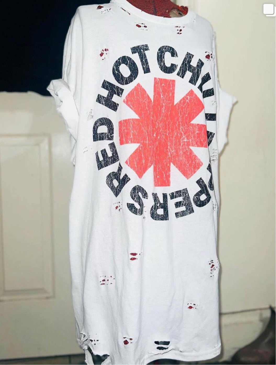 Red Hot Chili Peppers Oversized Distressed Tee