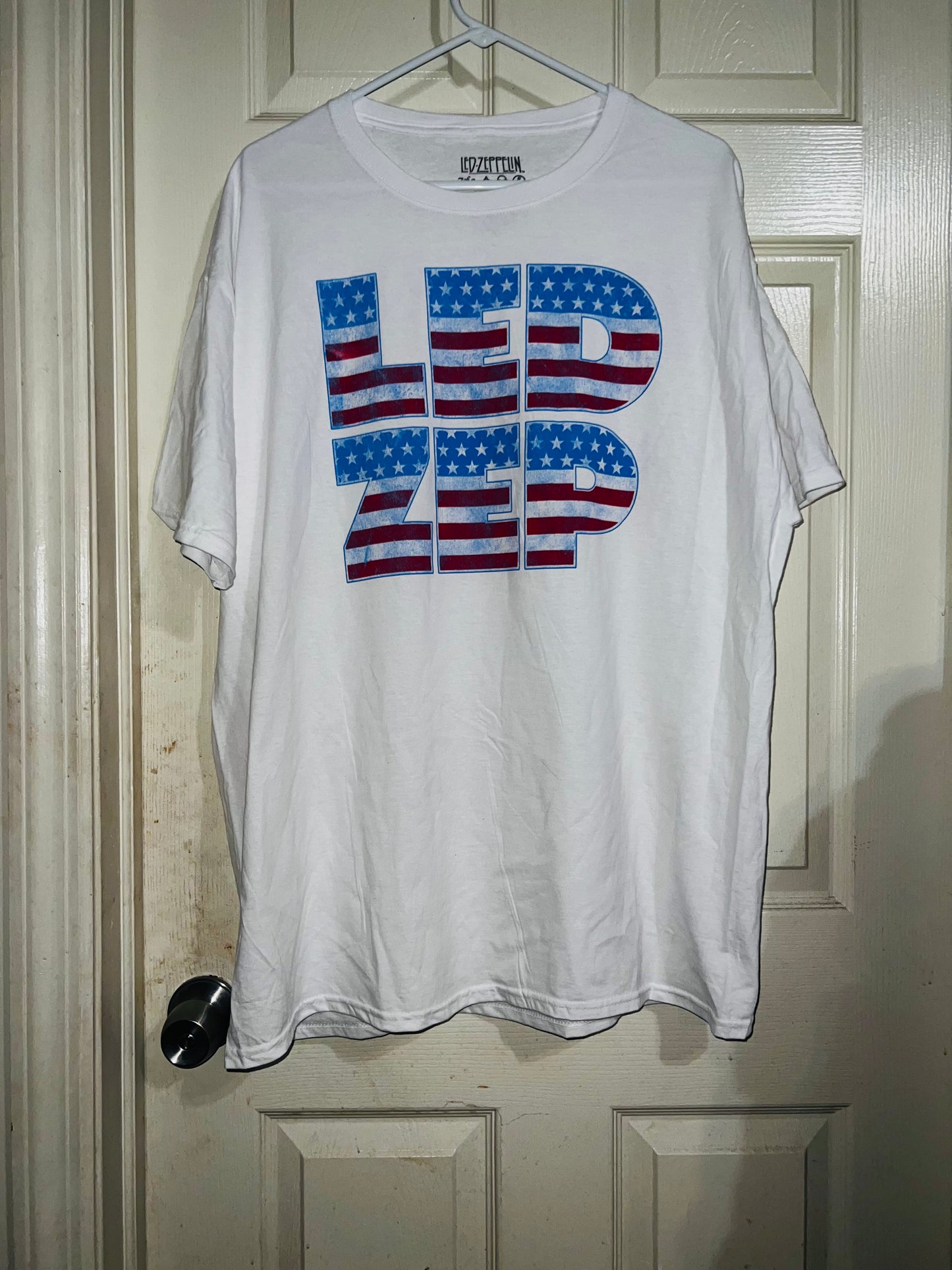 American Flag style Led Zeppelin Oversized Distressed Tee