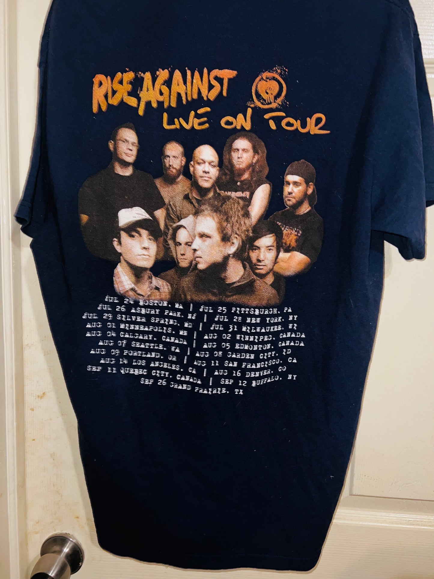 Rise Against 2015 Oversized Distressed Tee