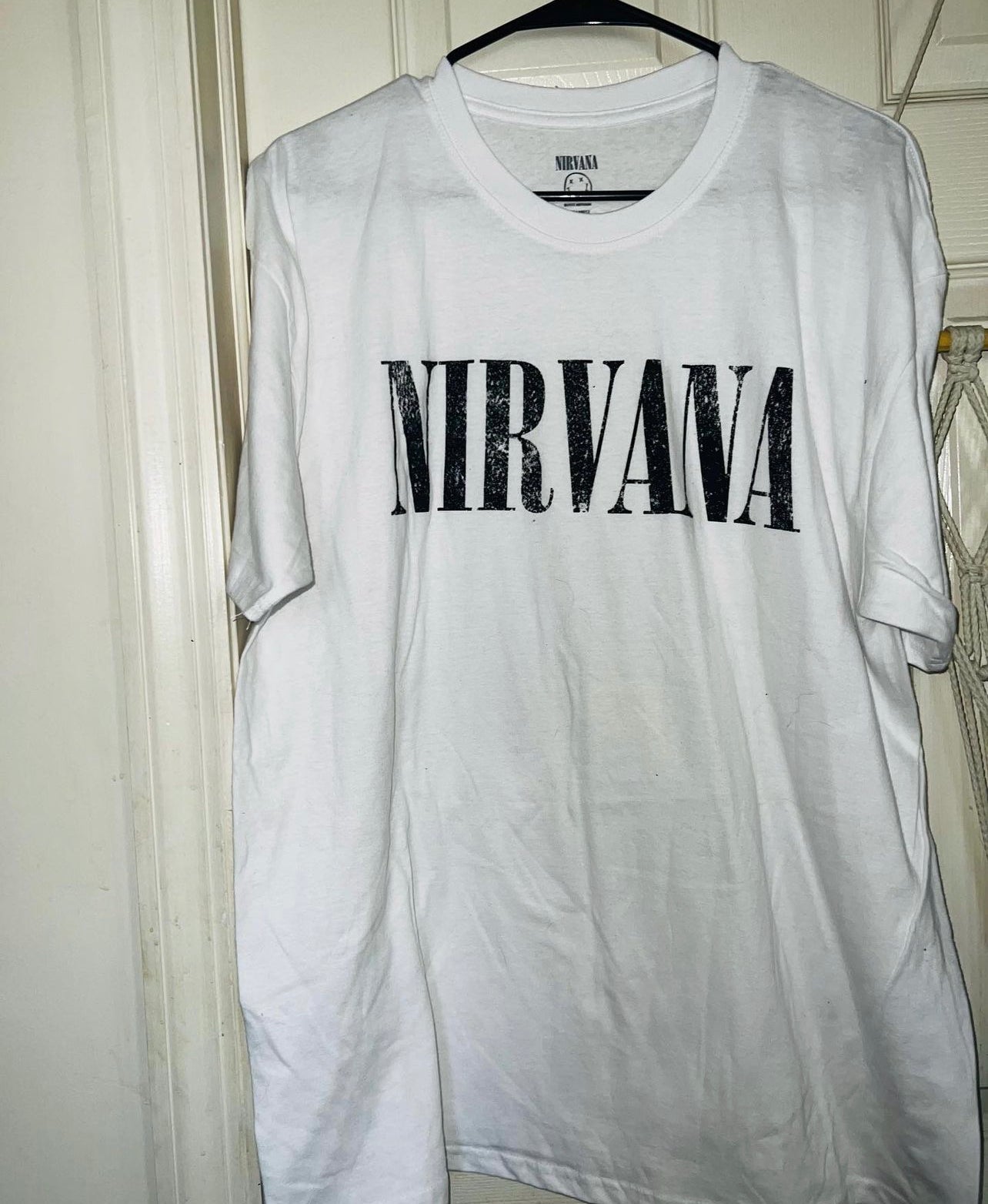 Nirvana Oversized Distressed Tee (customizable)
