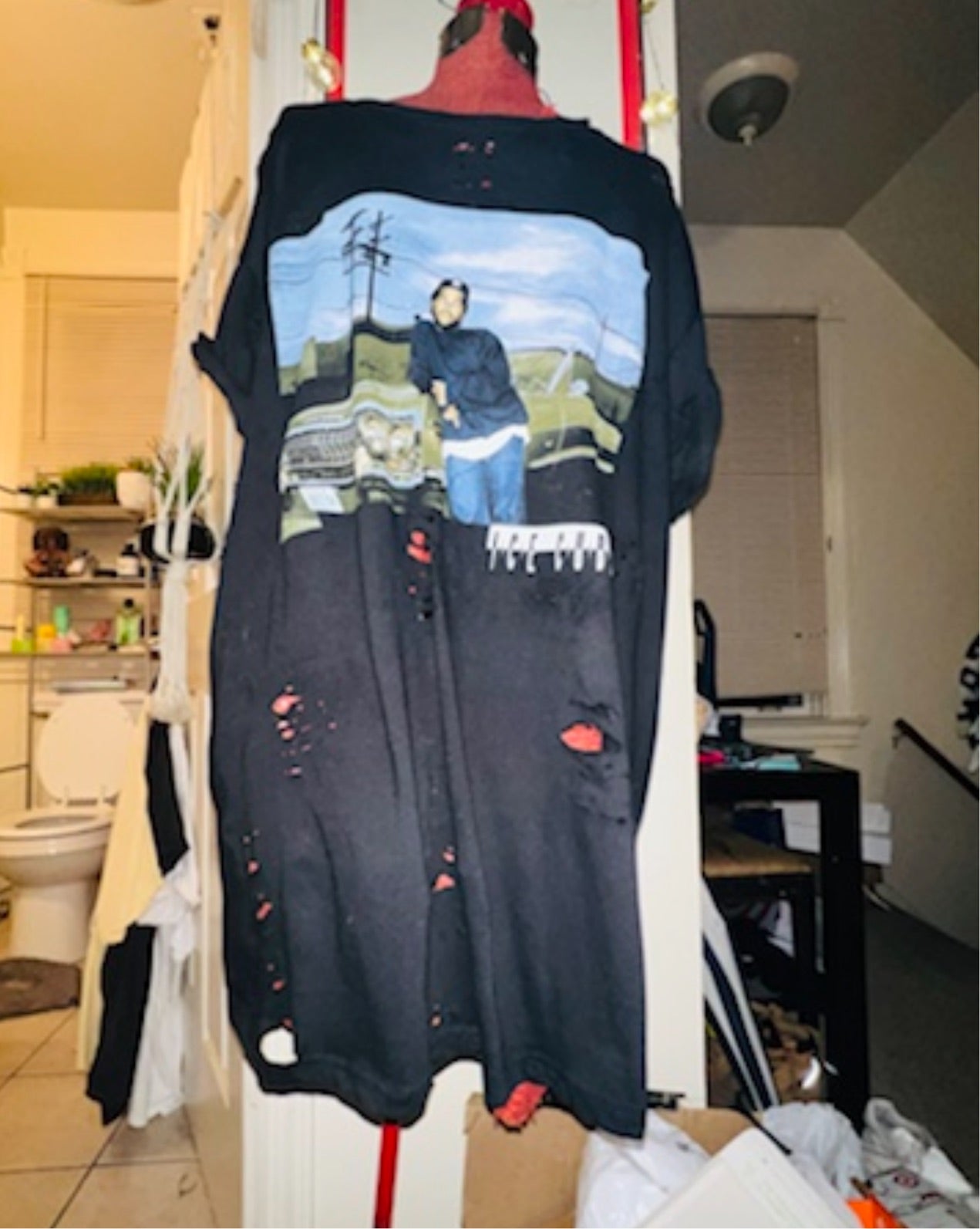 Ice Cube Oversized Distresed Tee