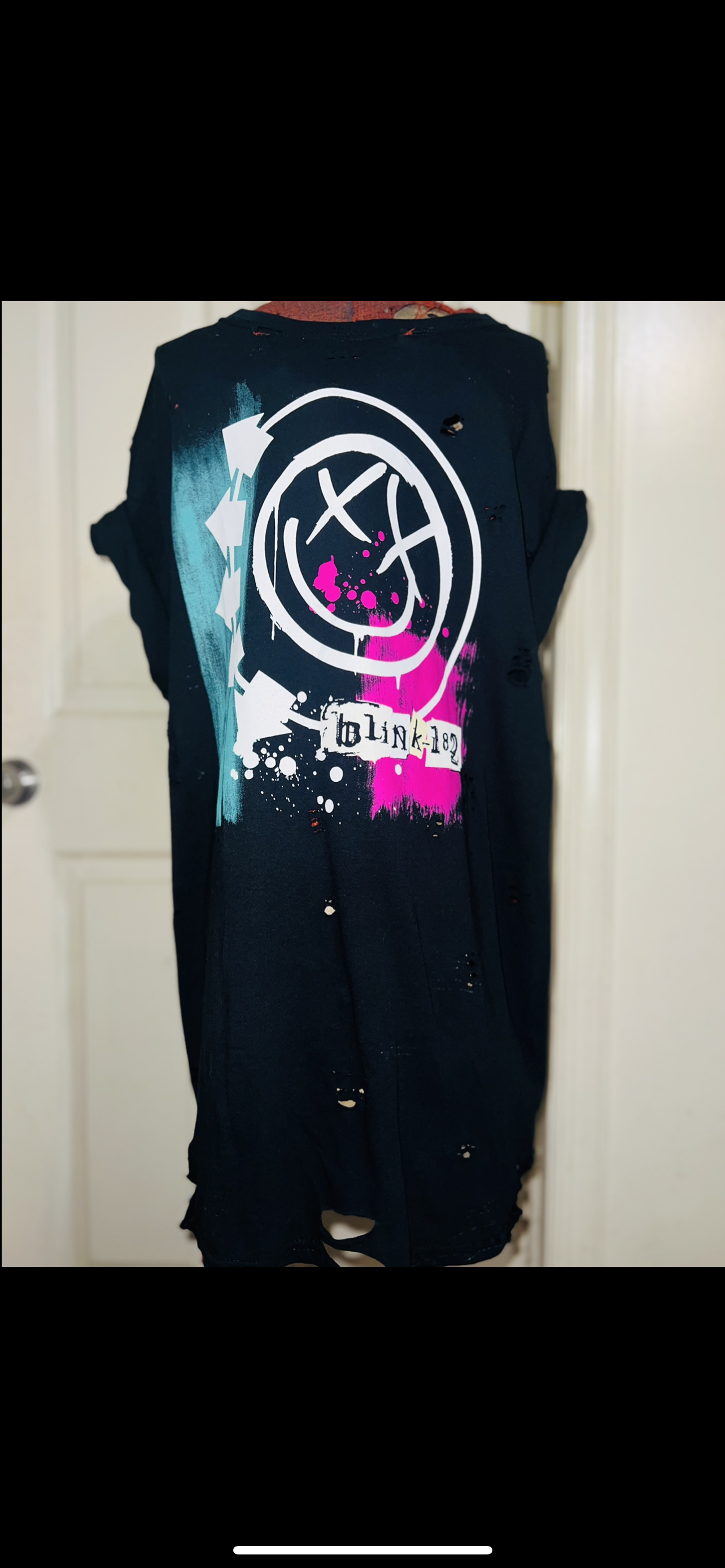 Blink 182 Self Titled Distressed Oversized T-Shirt