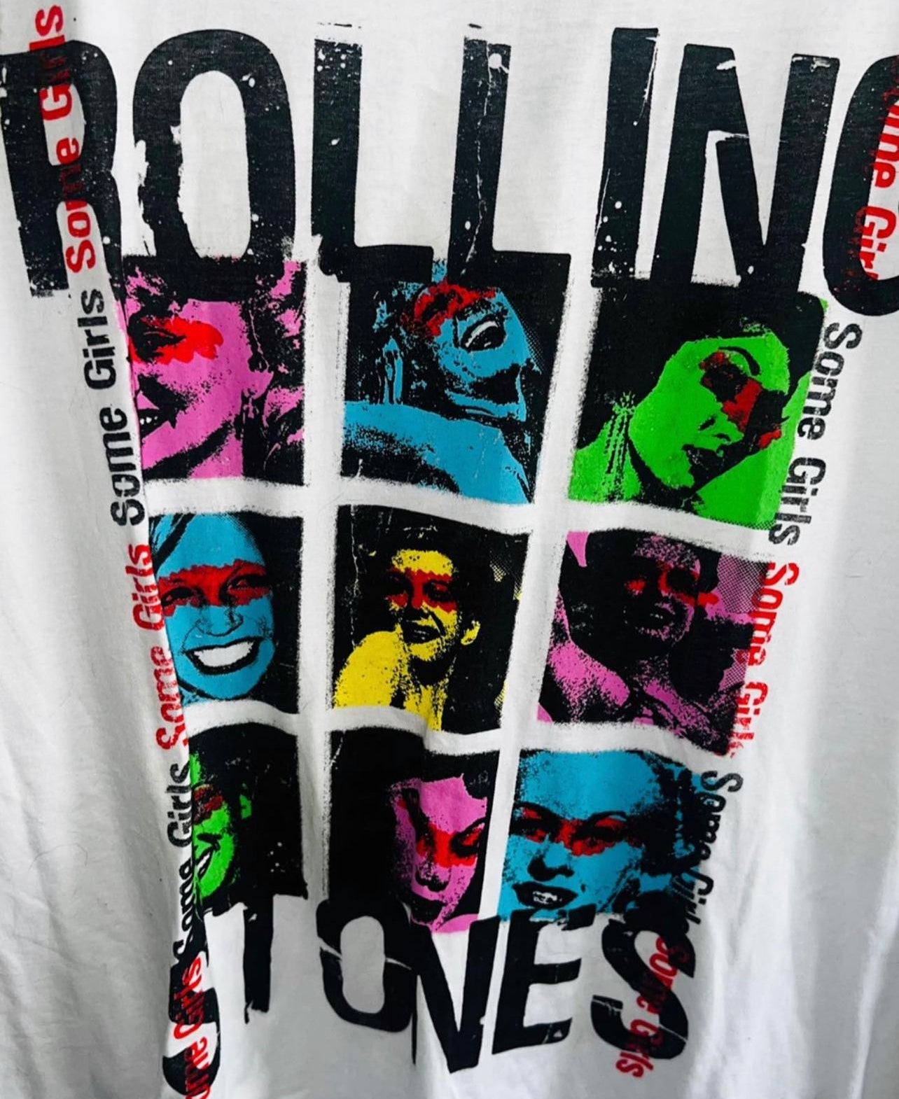 Rolling Stones “Some Girls” Distressed Oversized Tee