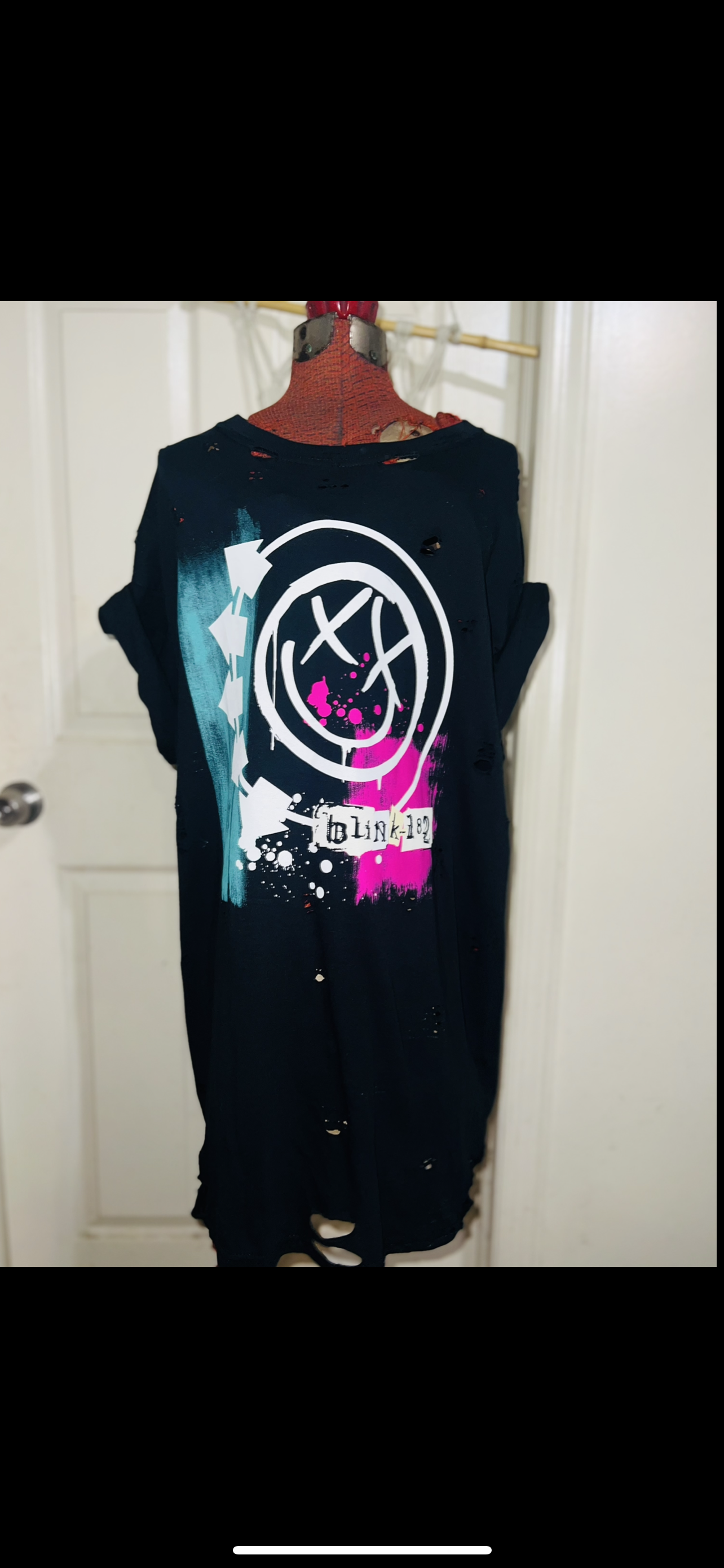 Blink 182 Self Titled Distressed Oversized T-Shirt