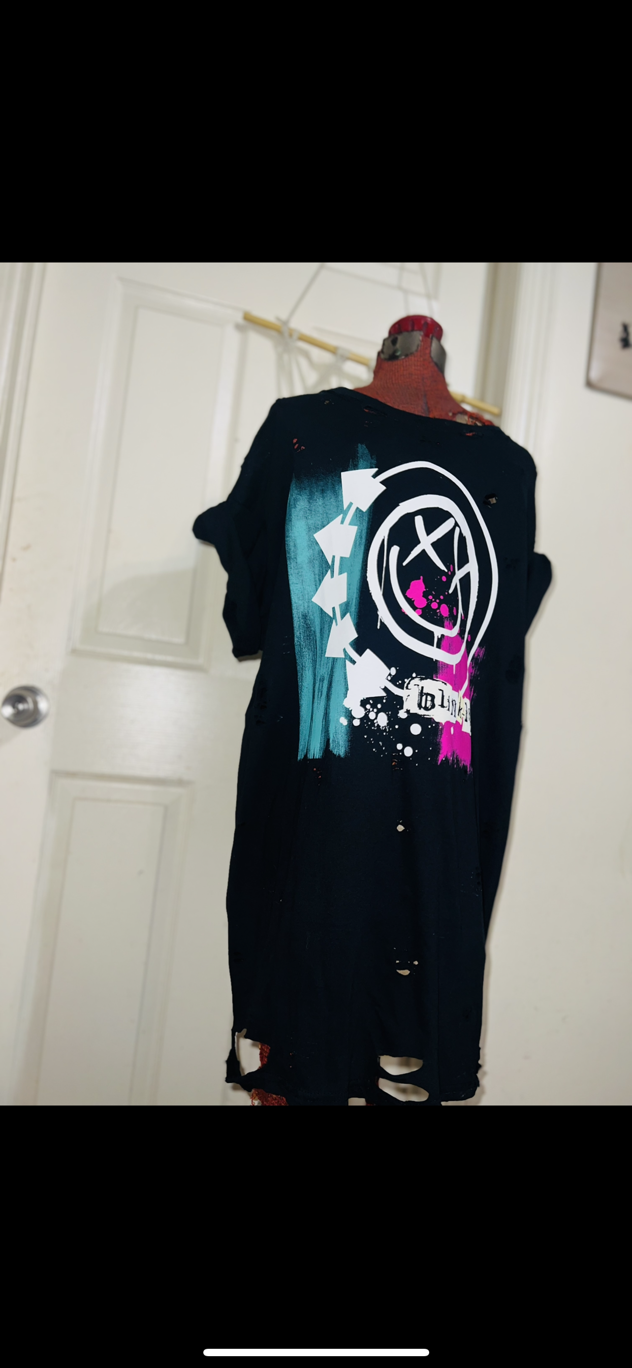 Blink 182 Self Titled Distressed Oversized T-Shirt