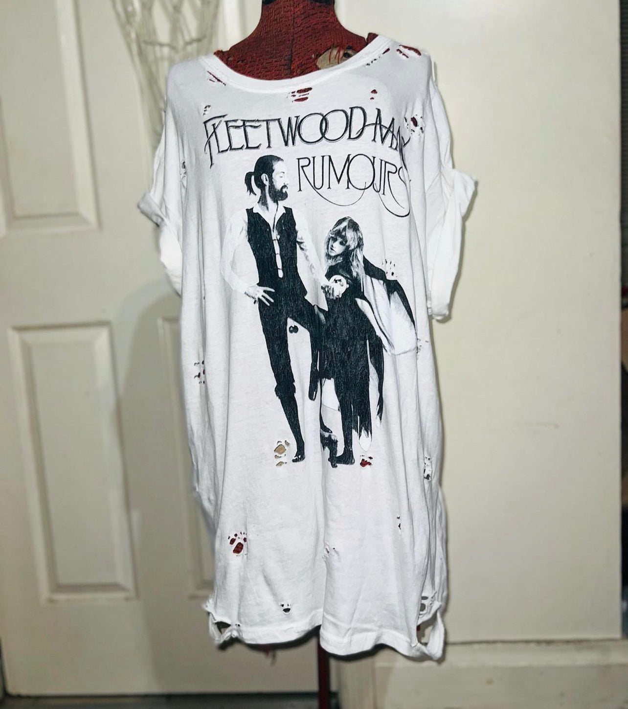 Fleetwood Mac “Rumors” Distressed Oversized Tee