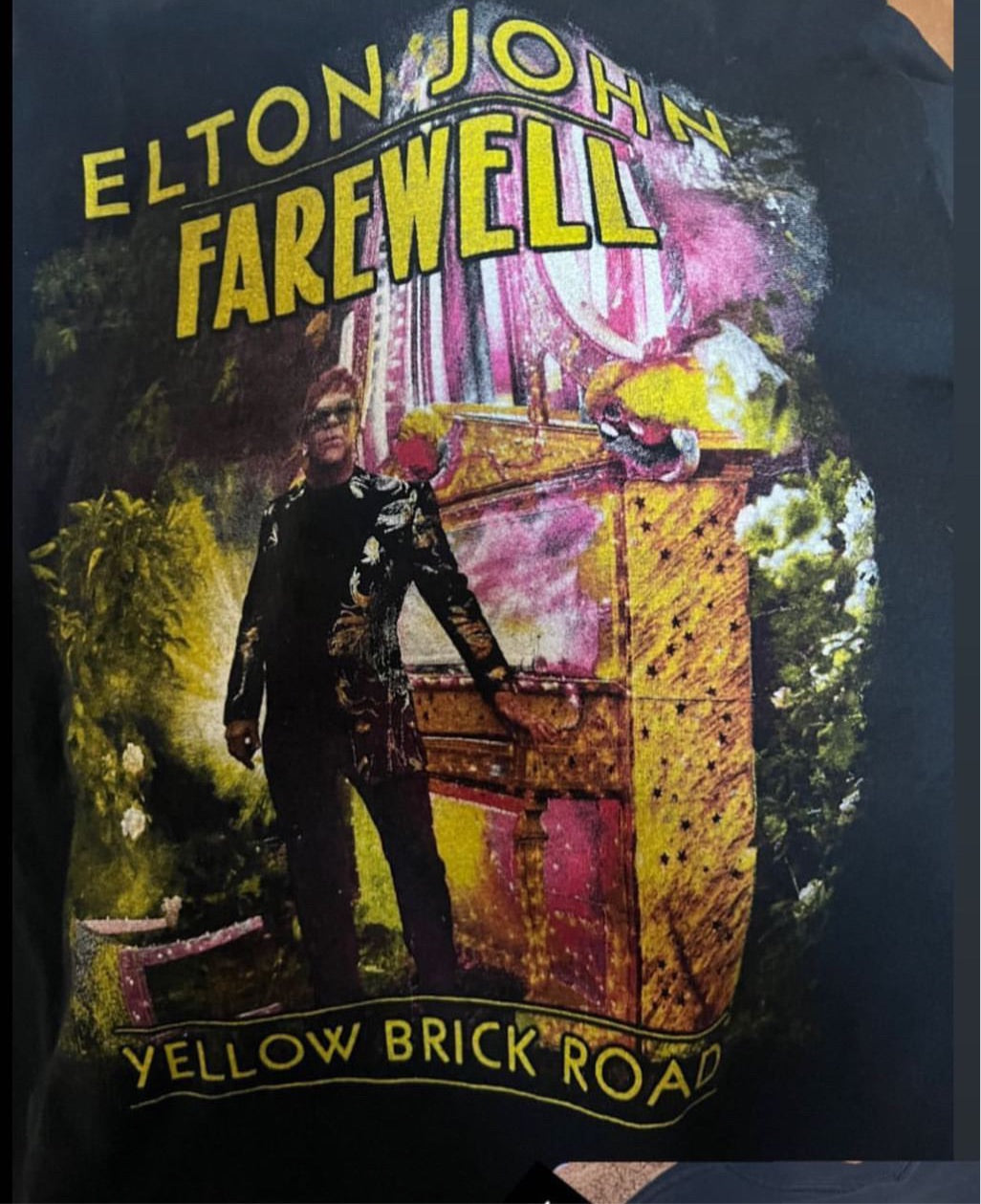 Elton John Vintage Tour Distressed Tee