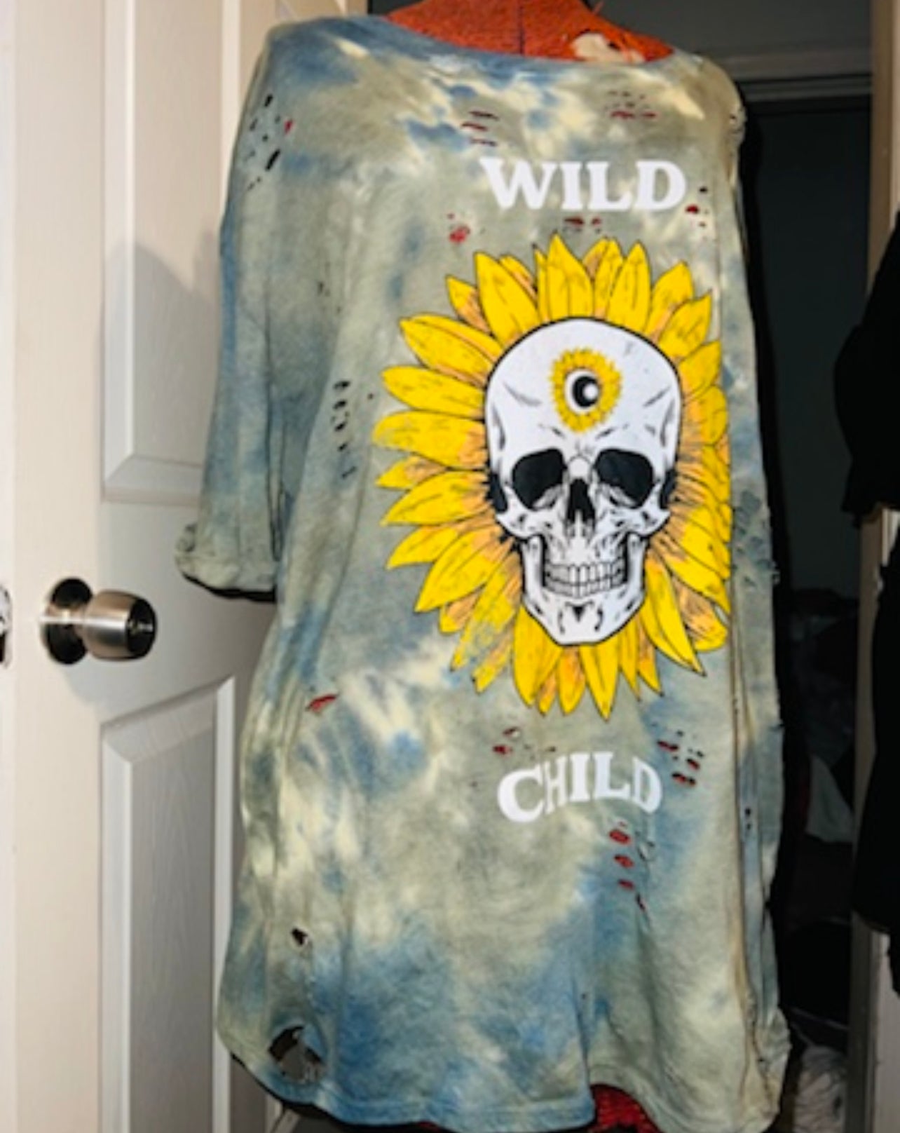 Wild Child Graphic Oversized Distressed Tee