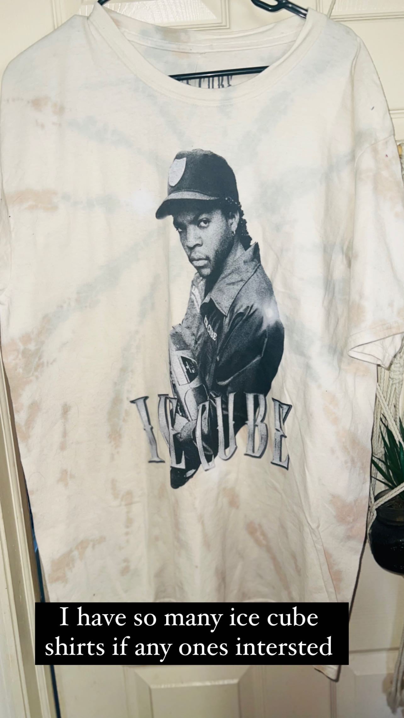 Ice Cube tie dyed Oversized Distressed Tee