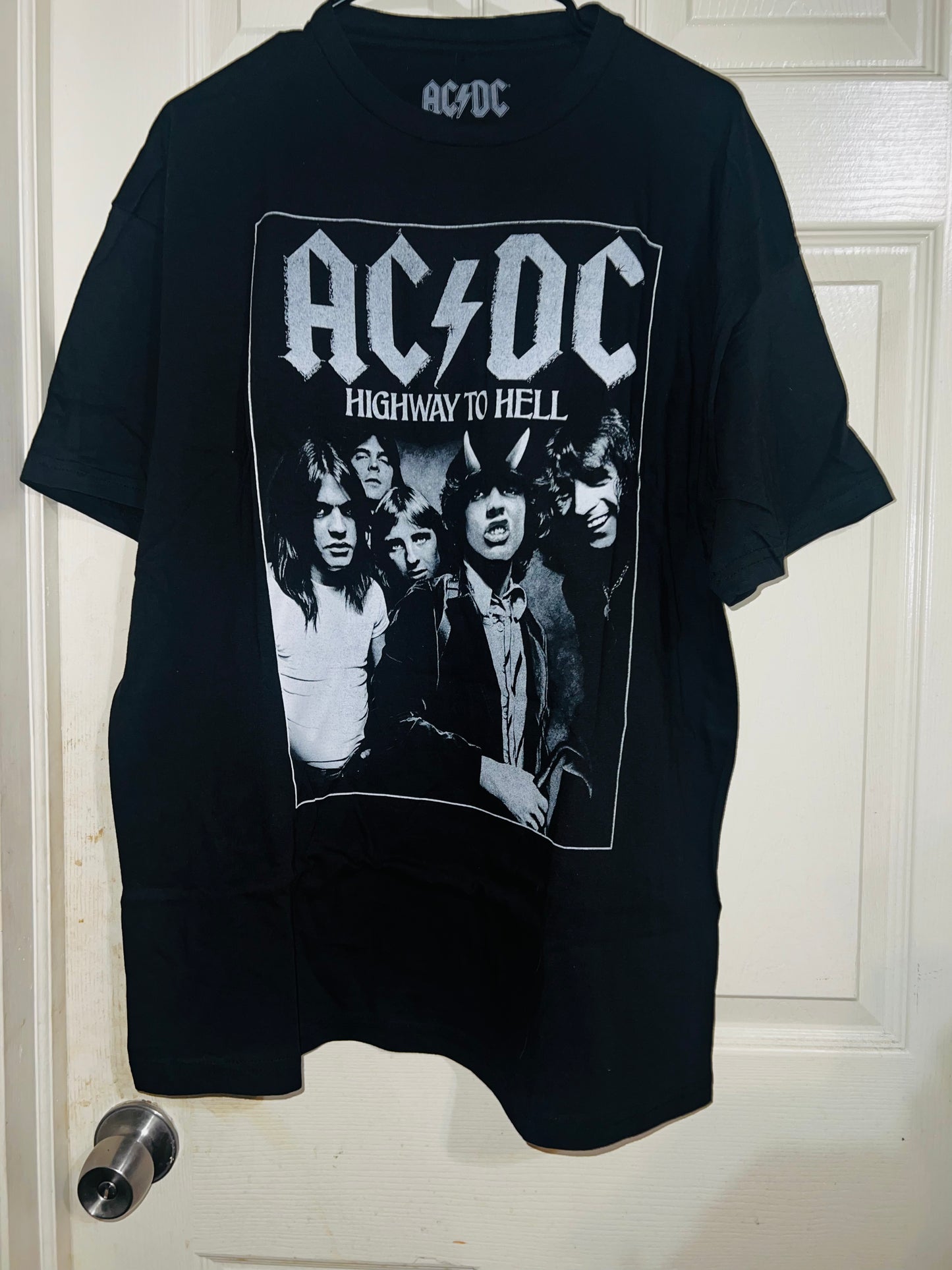 AC/DC Highway to Hell Distressed Oversized Tee