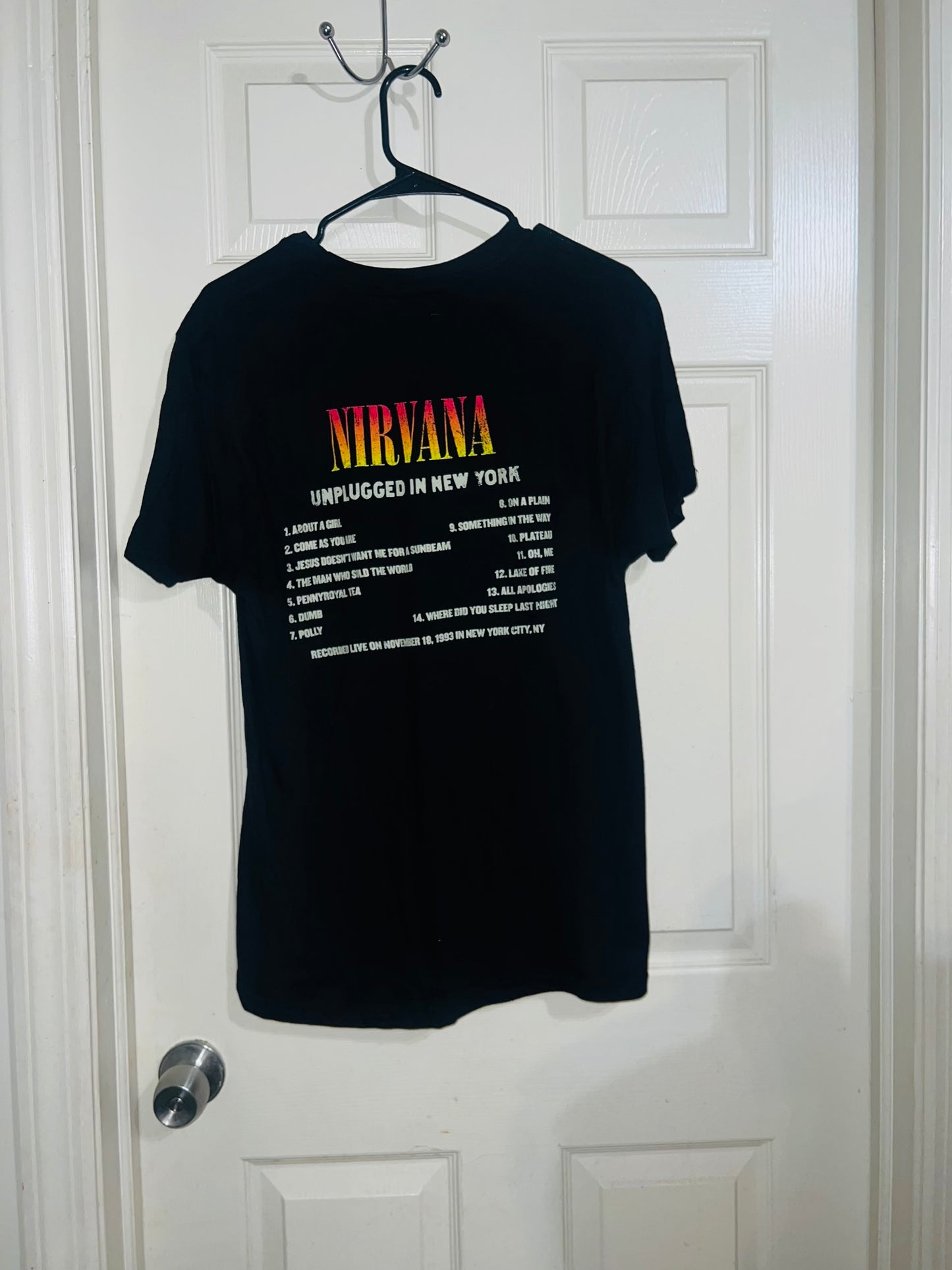Nirvana Unplugged NYC Oversized Distressed Tee