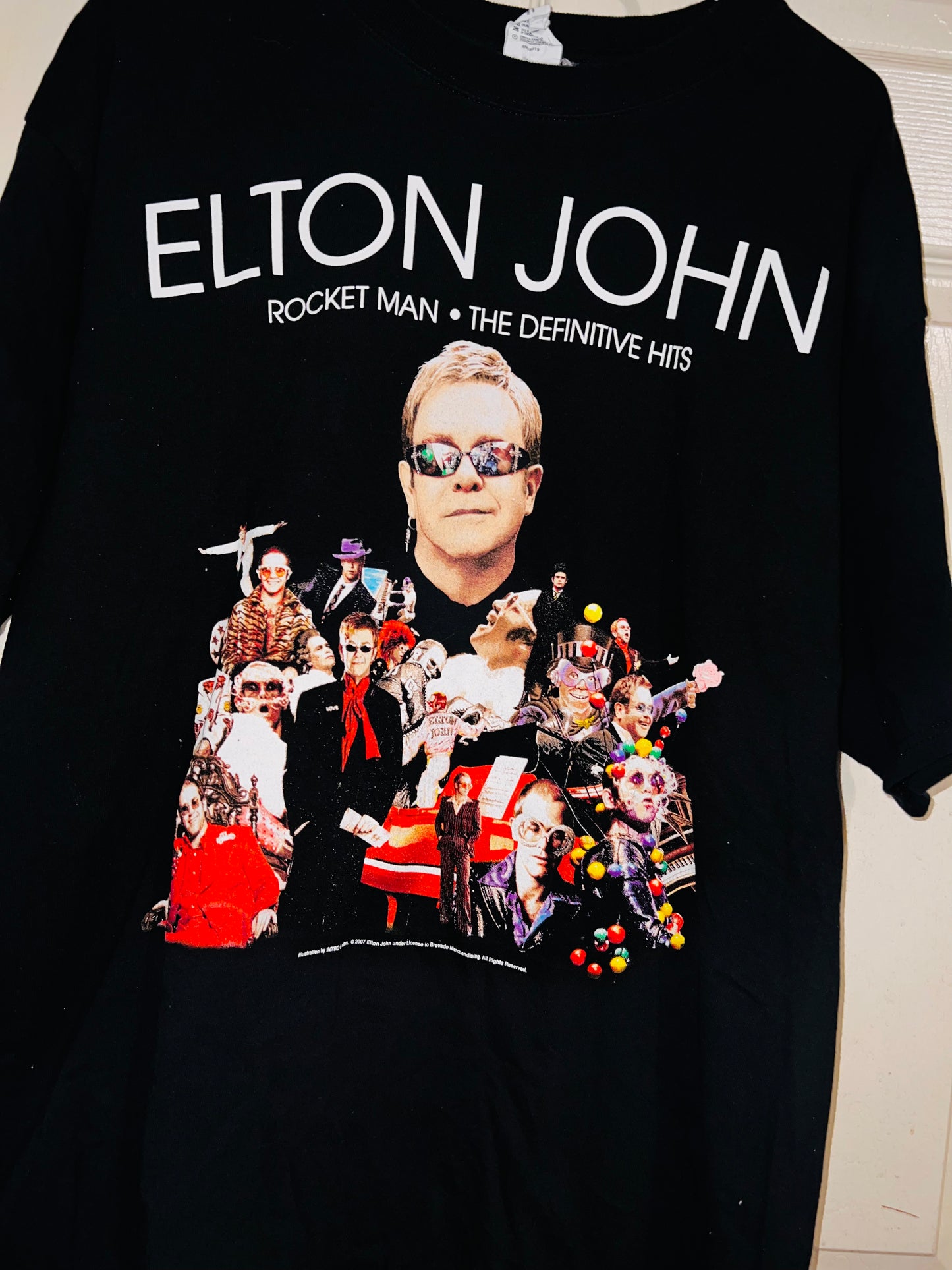 Elton John Vintage Double Sided Oversized Distressed Tee