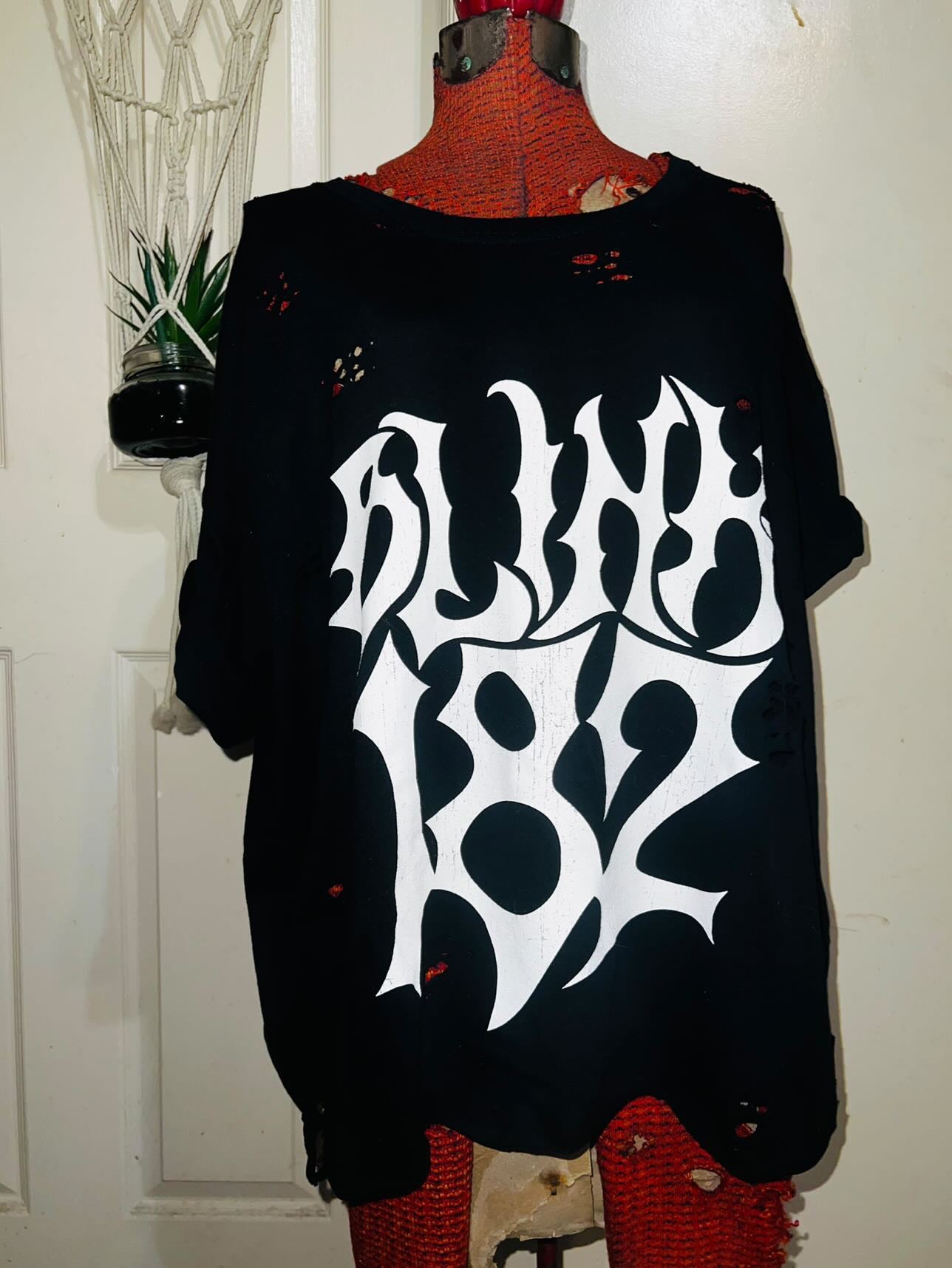 Blink 182 Double Sided Oversized Distressed T-Shirt