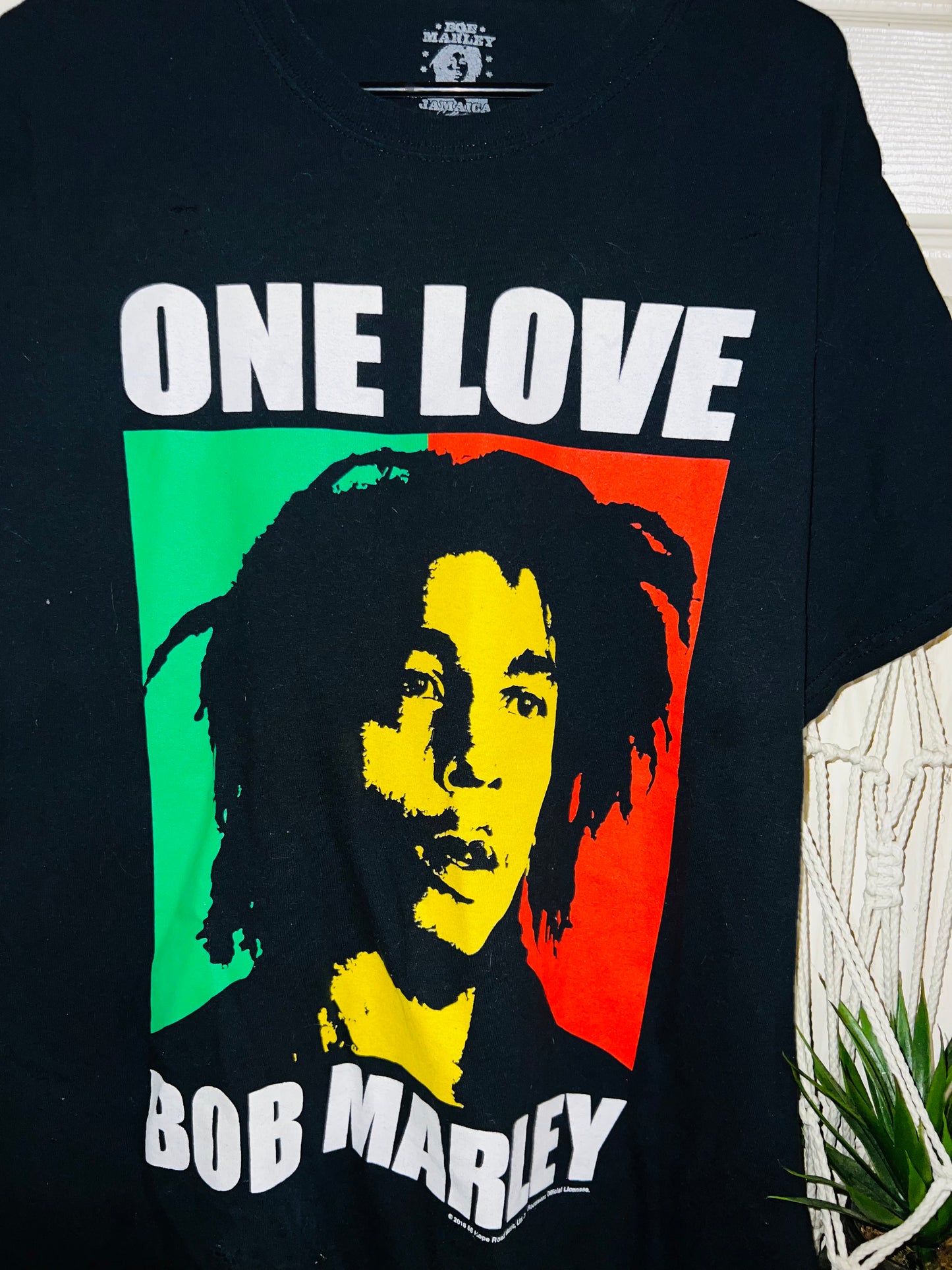 Bob Marley Vintage One Love OS Distressed Tee
