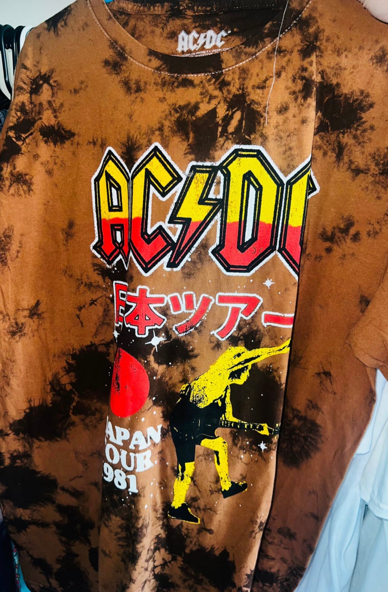 AC/DC Japan Tour Distressed Oversized Tee (customizable)