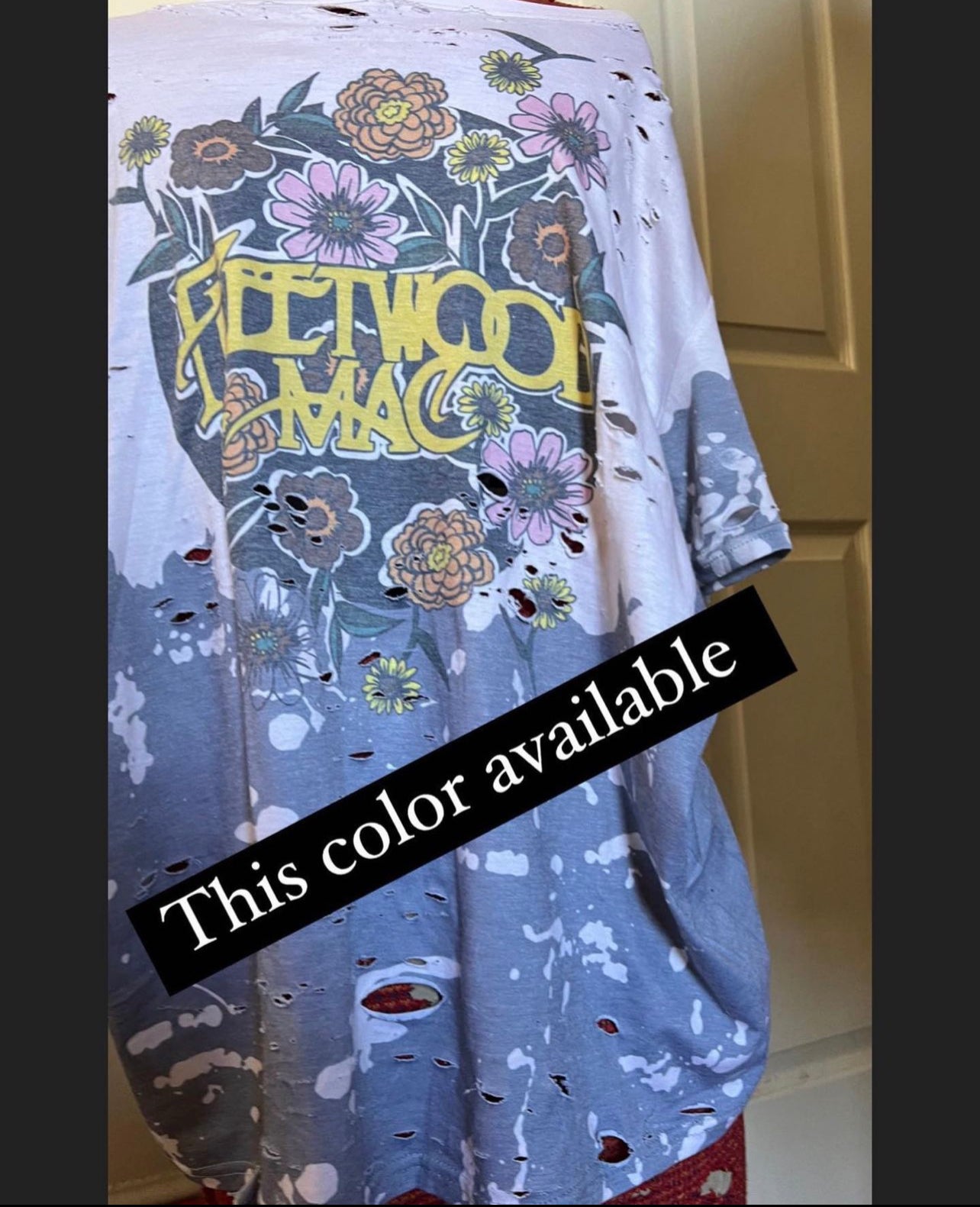 Fleetwood Mac Floral Distressed Tee